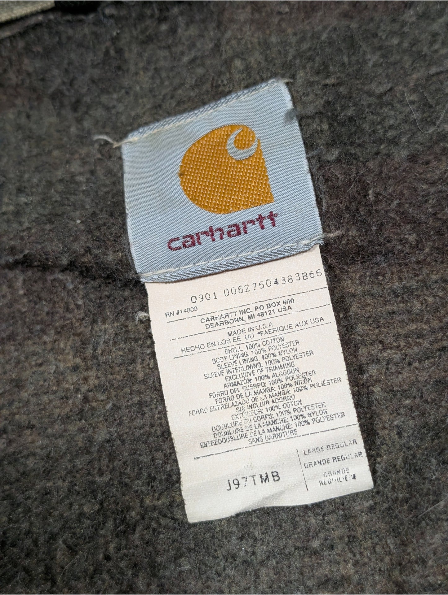 Carhartt Detroit Jacket Brown Faded 90s
