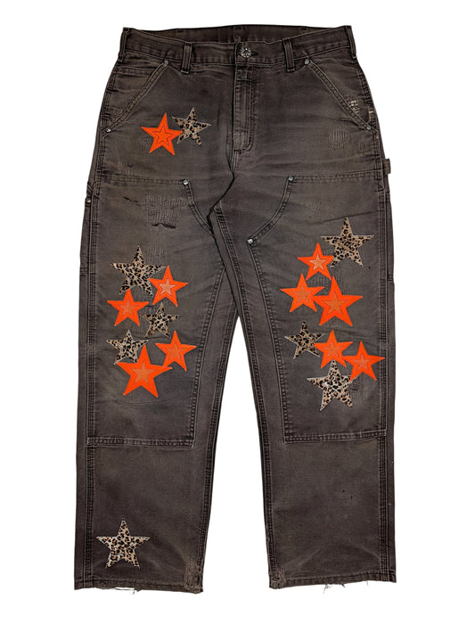 chrome hearts carhartt double knee carpenter pants chocolate brown canvas vegas exclusive 2023