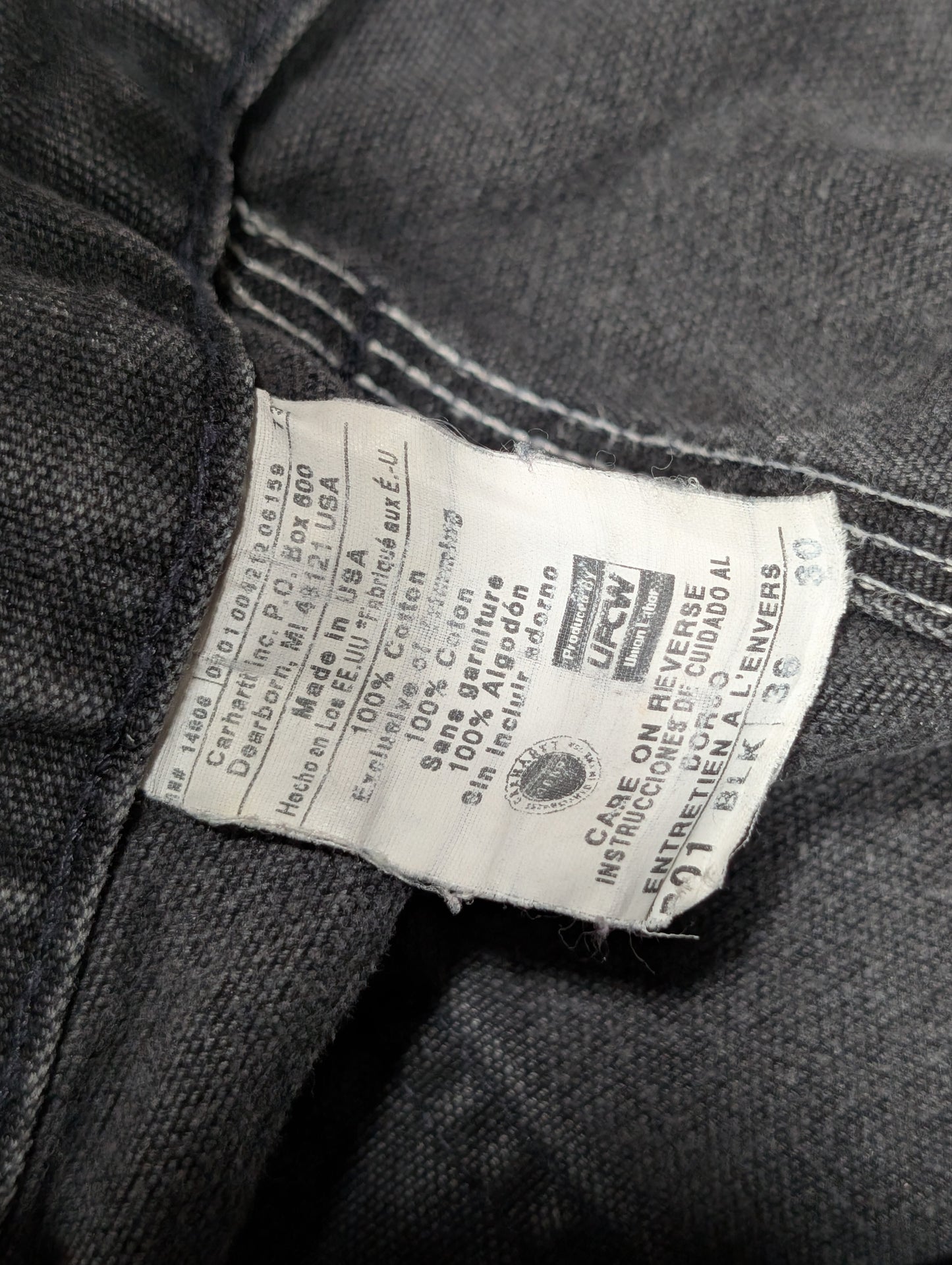 Carhartt 90s Double Knee Carpenter Pants Faded Black