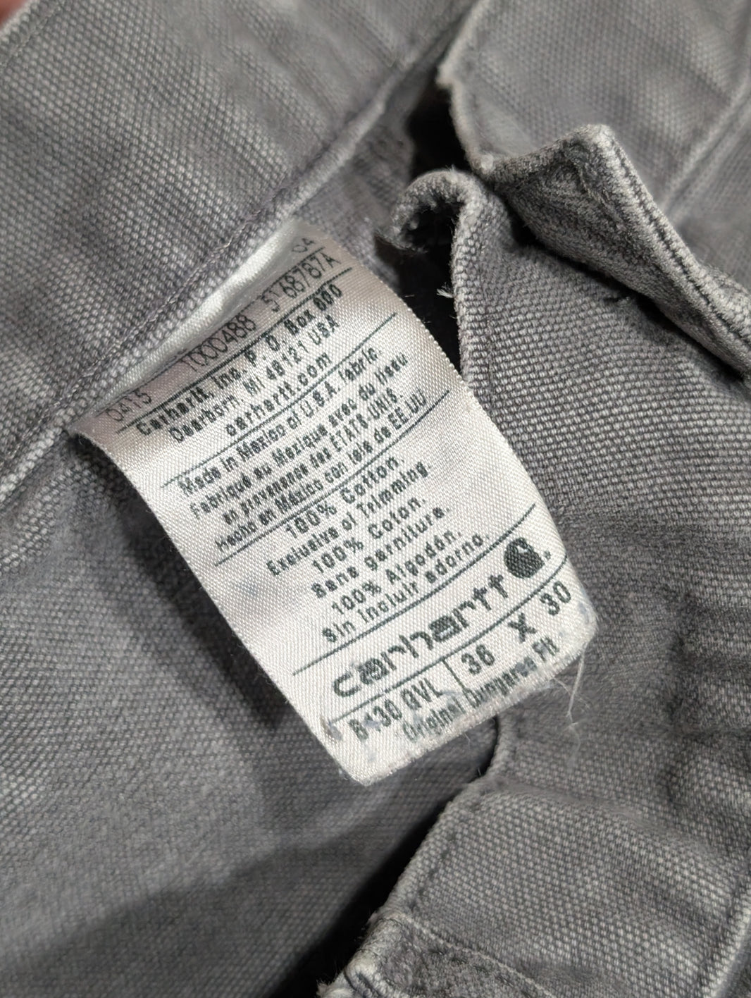 Vintage Carhartt Double Knee Carpenter Pants Grey Verified YP Collective