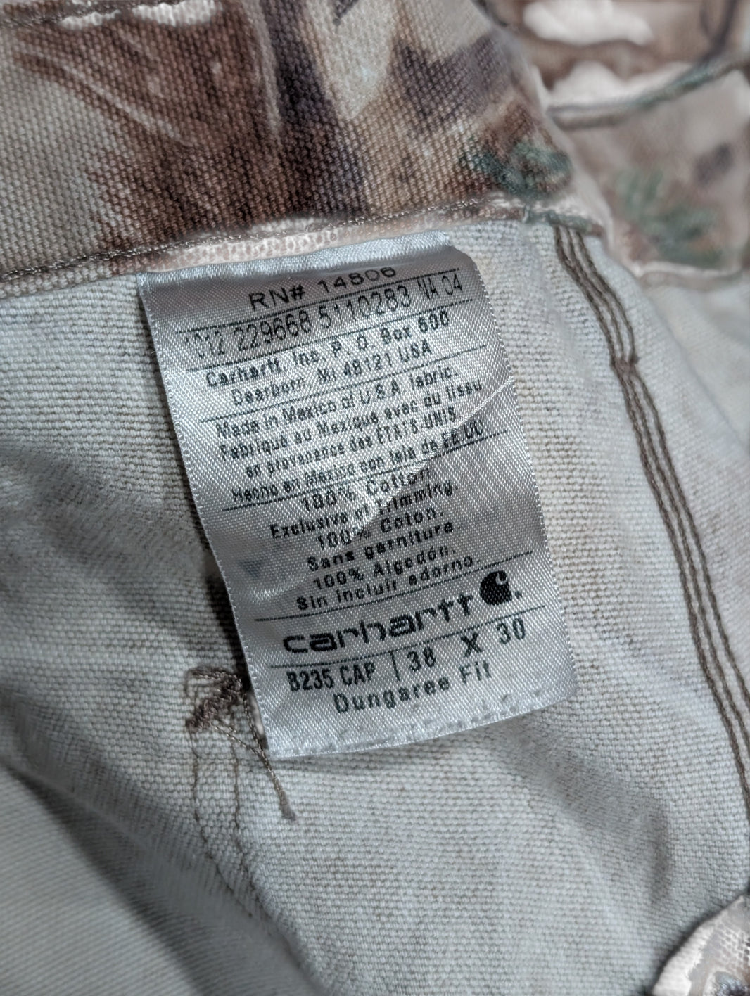 Vintage Carhartt Camo Realtree Carpenter Pants Verified YP Collective
