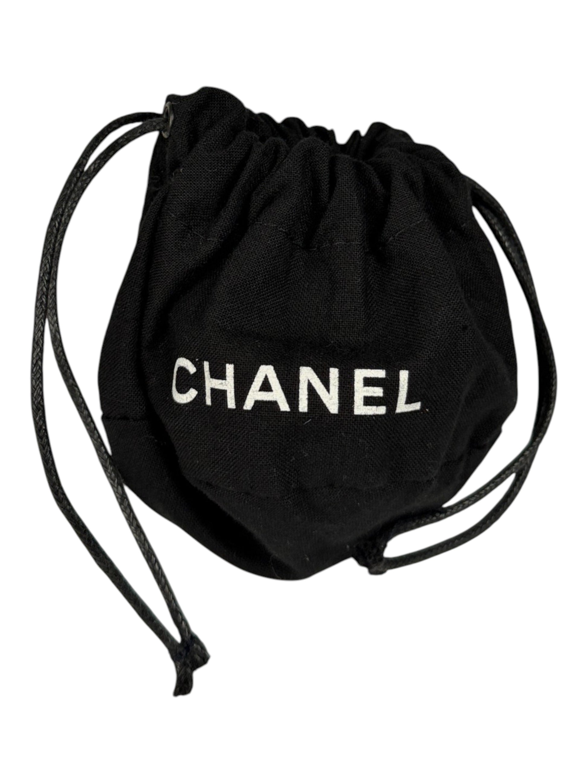Chanel Black Drawstring Dust Bag for Ivory Resin Bracelet