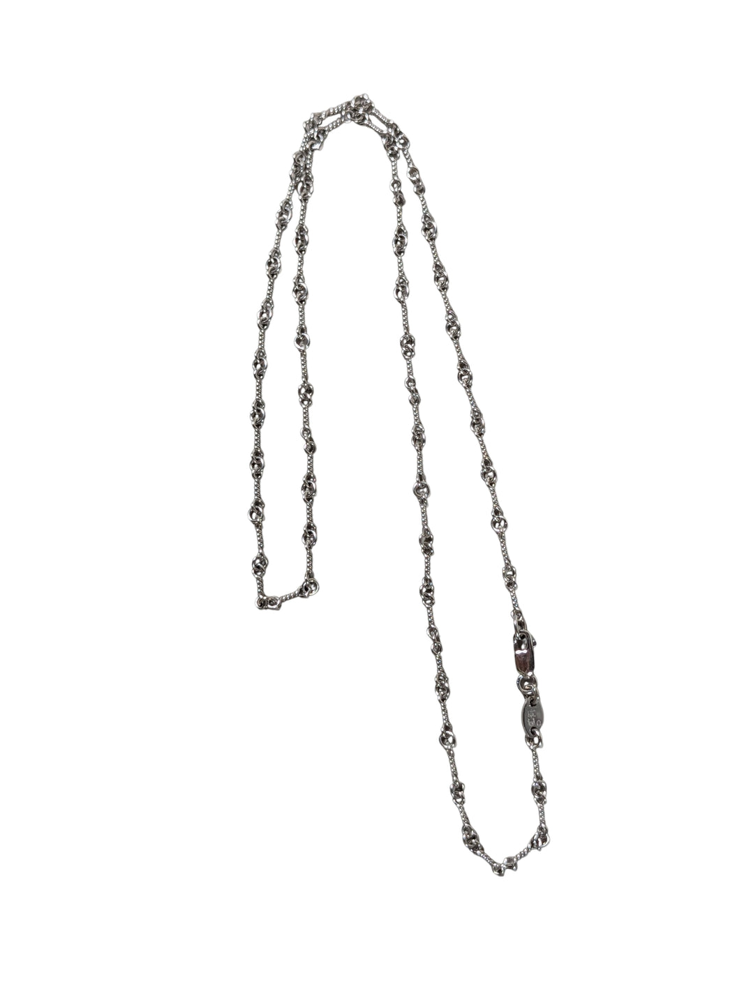 chrome hearts 18 inch white gold twist chain clasp detail necklace chain jewelry