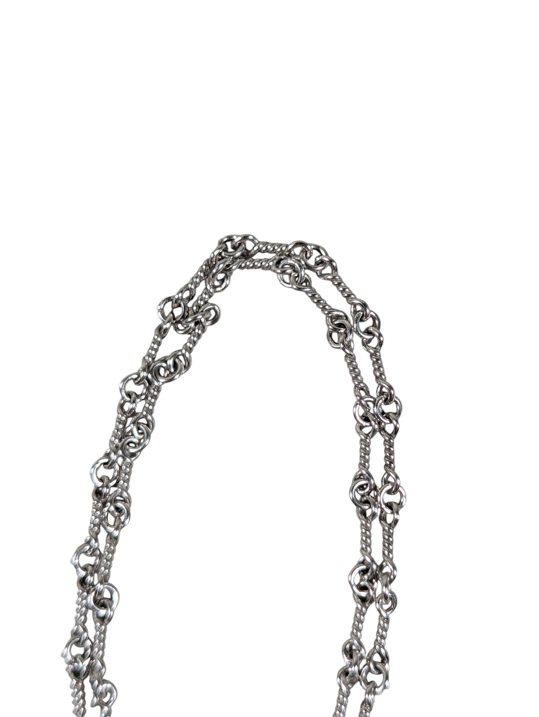 chrome hearts 18 inch white gold twist chain link detail necklace chain jewelry luxury