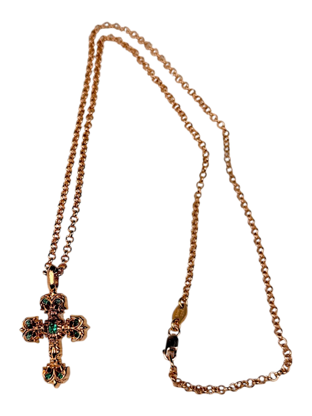 Chrome Hearts 22K Gold Roll Chain Necklace Rolo Links