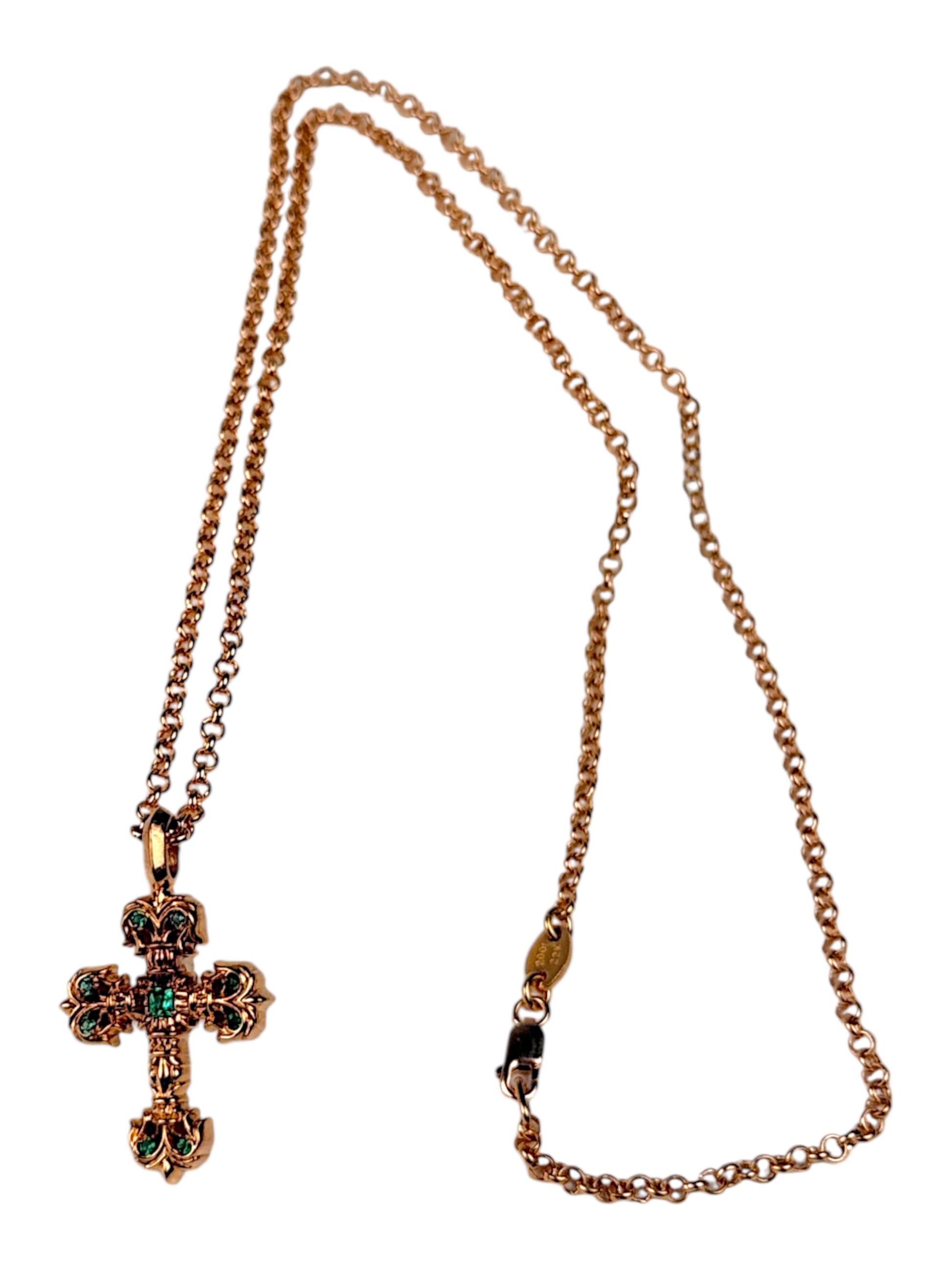 Chrome Hearts 22K Gold Roll Chain Necklace Rolo Links
