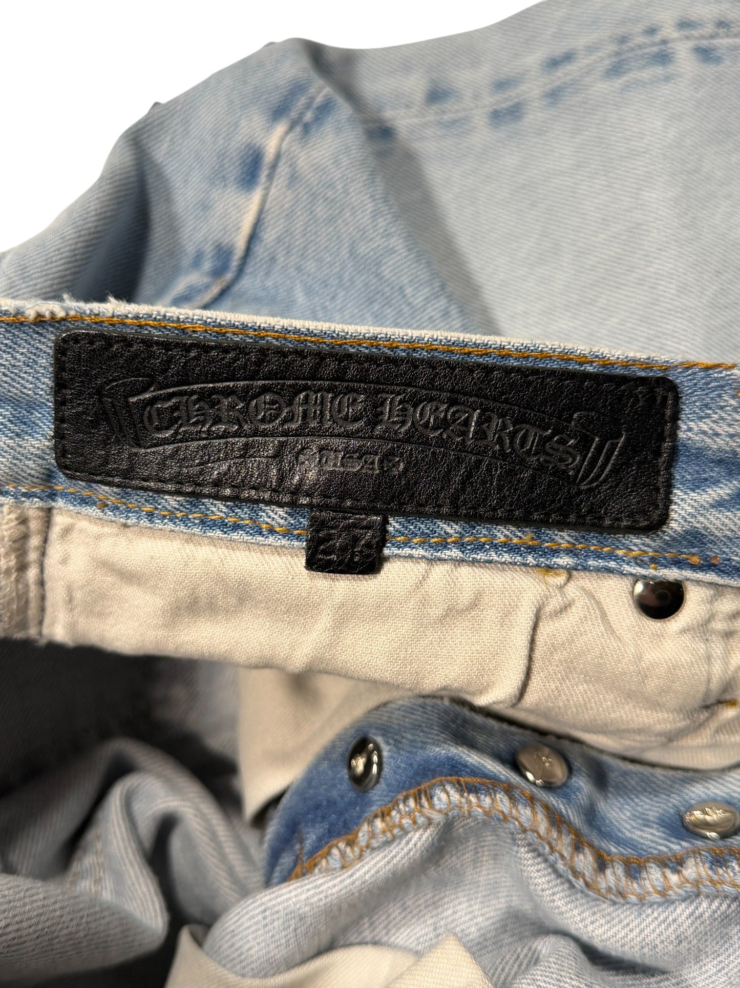 Green Alligator Cross Patch Levis 501 Jeans