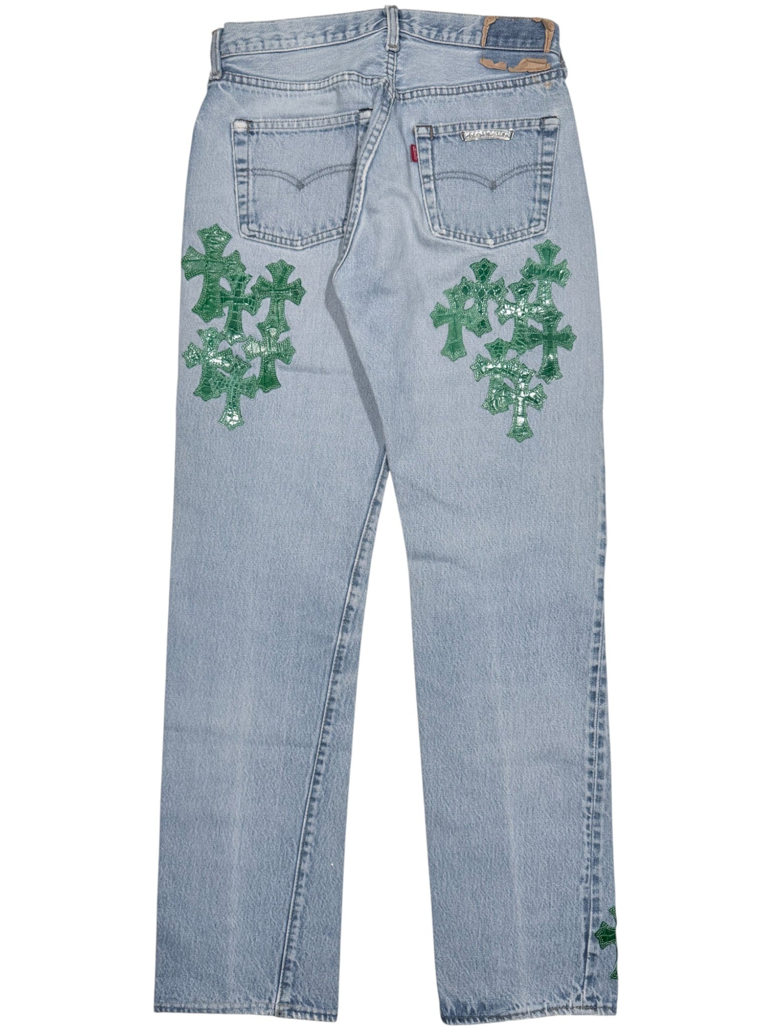 Chrome Hearts Green Alligator Cross Patch Levis 501 Jea | YP