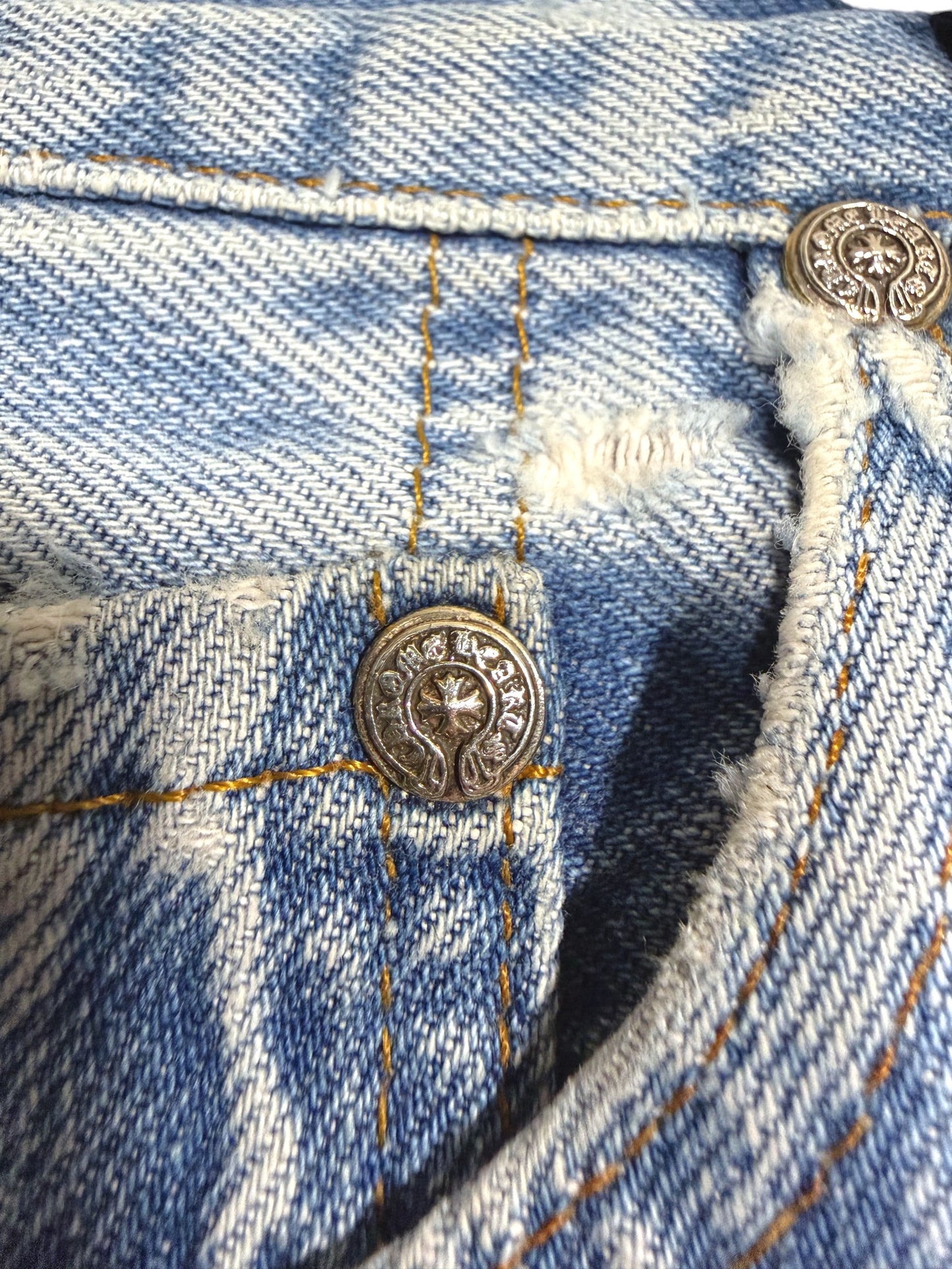 Green Alligator Cross Patch Levis 501 Jeans