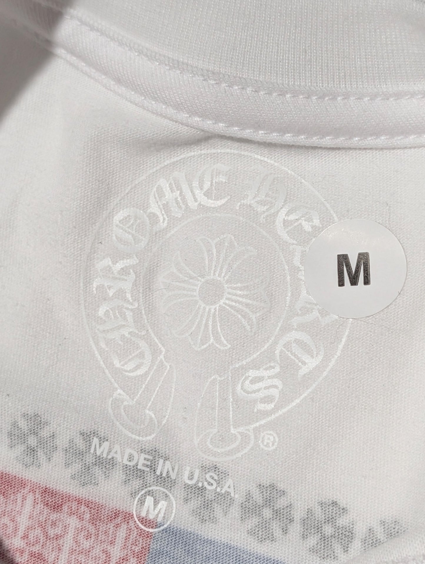 American Flag Cross USA T-Shirt White