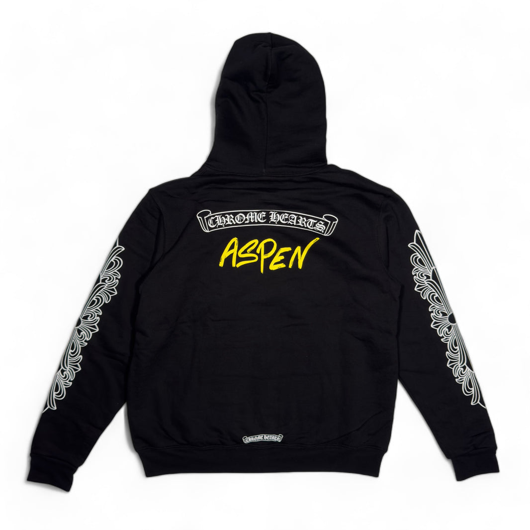 Chrome Hearts Aspen Thermal Hoodie Zip Up Sterling Silver Hardware