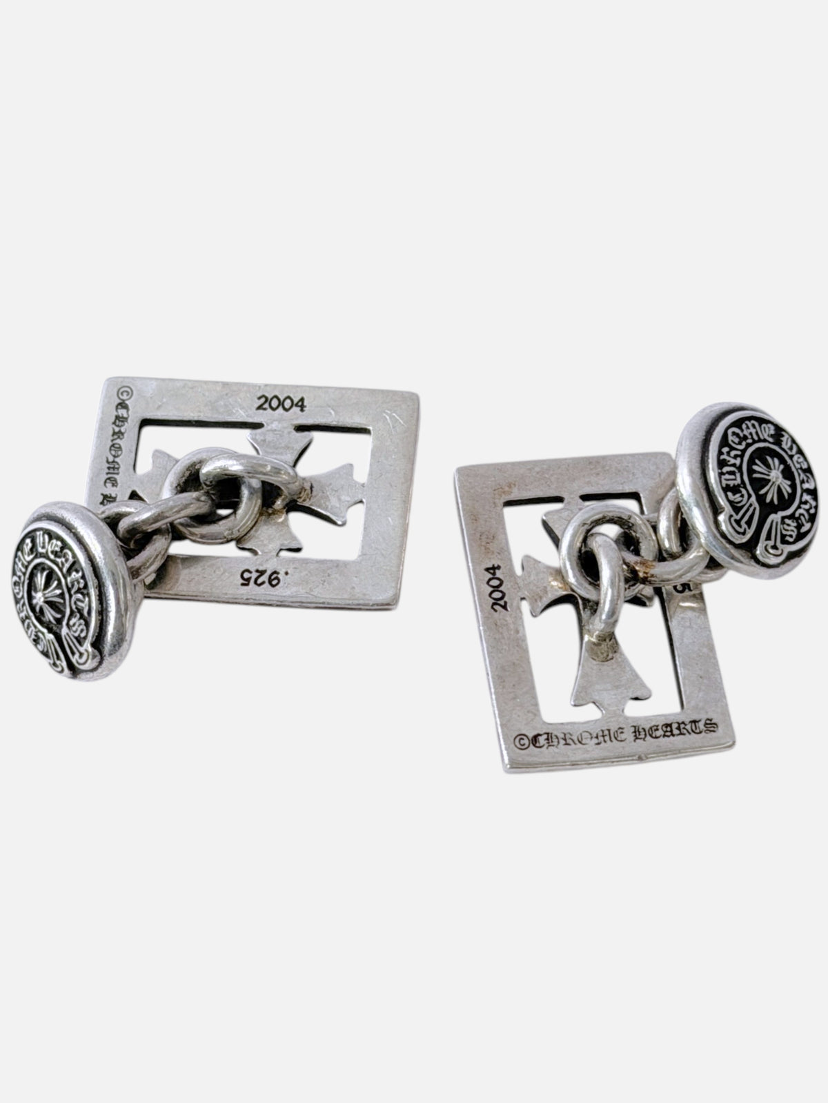 Pair of Chrome Hearts .925 Silver Cuff Links Horseshoe Toggle