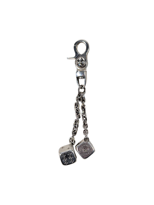 Chrome Hearts Silver Dice Keychain Authentic Keychains