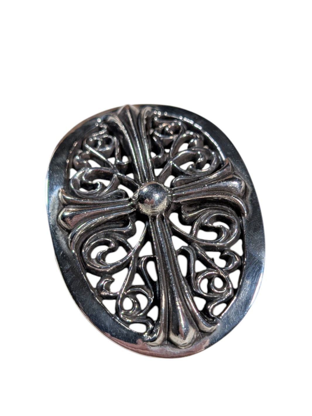 chrome hearts oval cross belt buckle