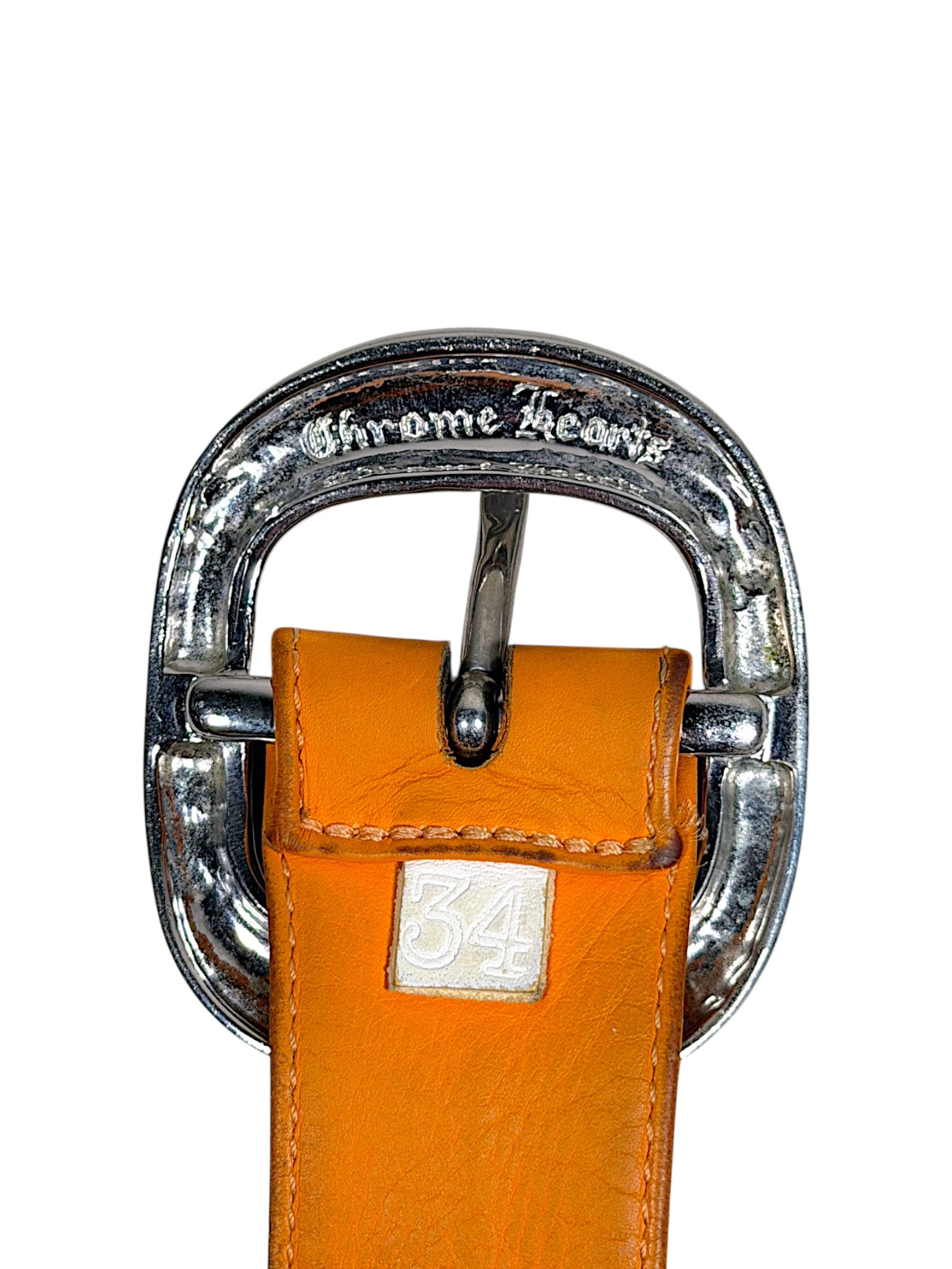 Chrome Hearts Orange Leather Belt