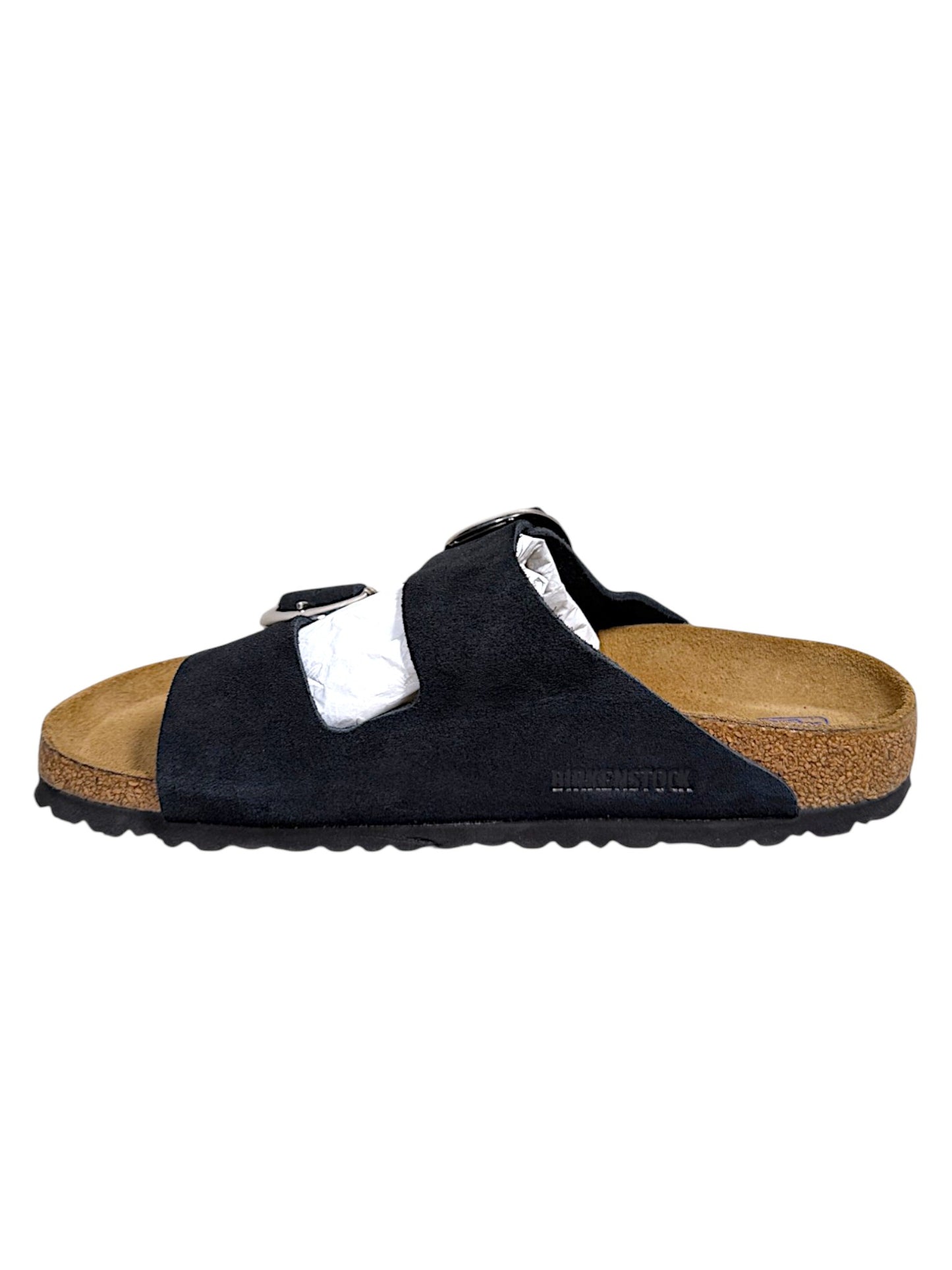 Black suede sandals cork EVA outsole Chrome Hearts Birkenstock St Barth exclusive