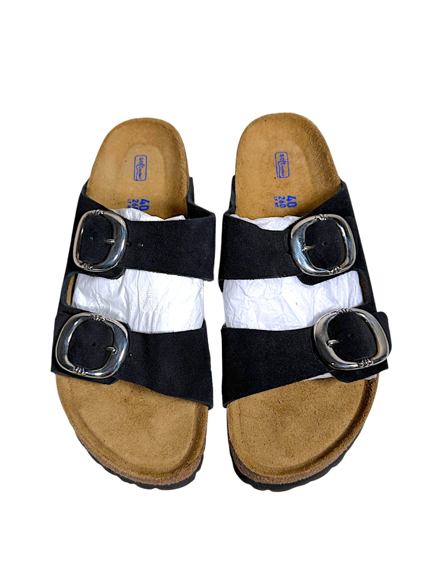 Gunslinger buckle sandals black suede limited edition Chrome Hearts Birkenstock