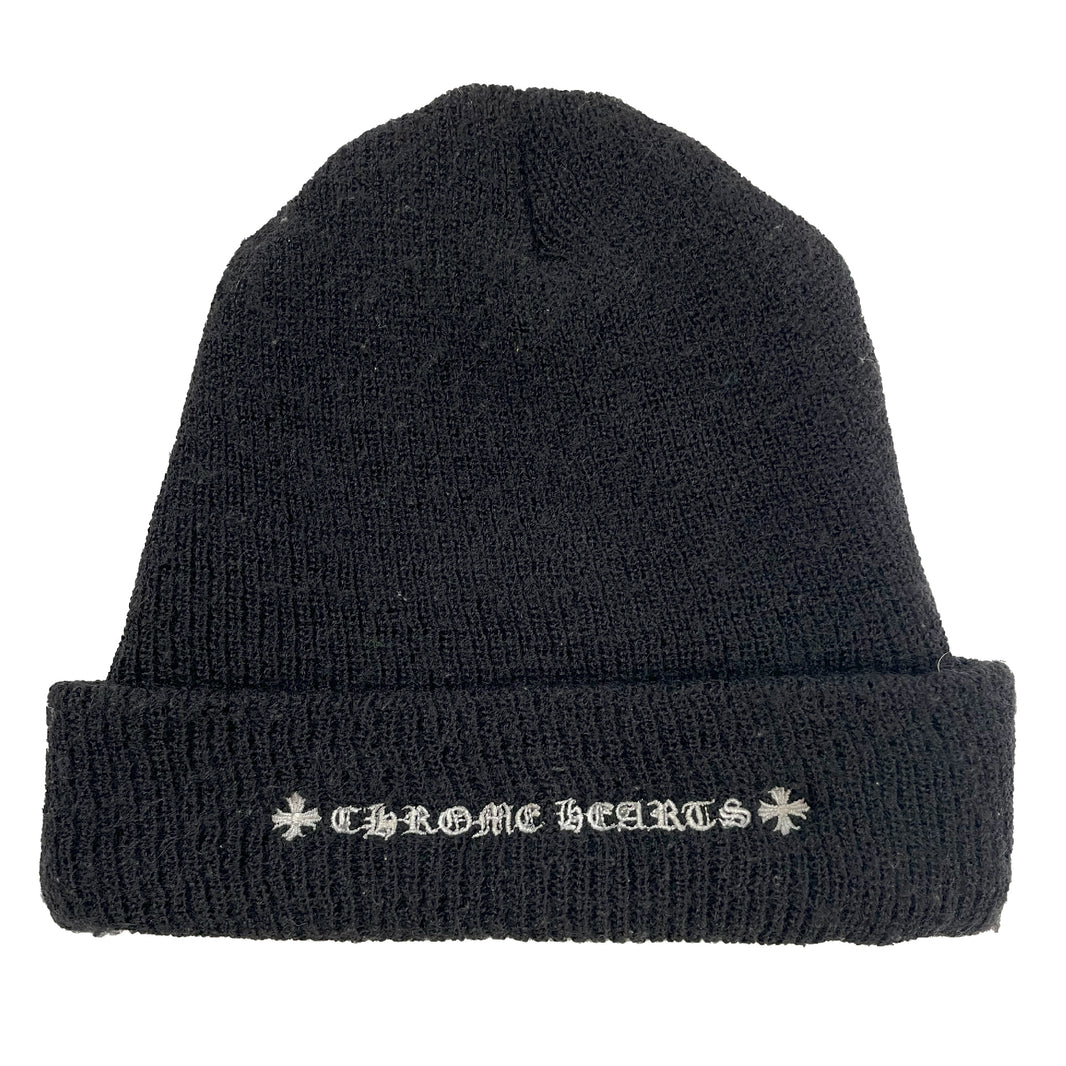Chrome Hearts Wool CH Plus Logo Beanie Sterling Silver Hardware