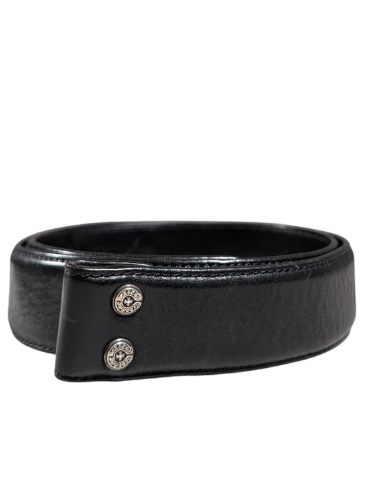Chrome Hearts Black Leather Belt Strap Authentic Belts