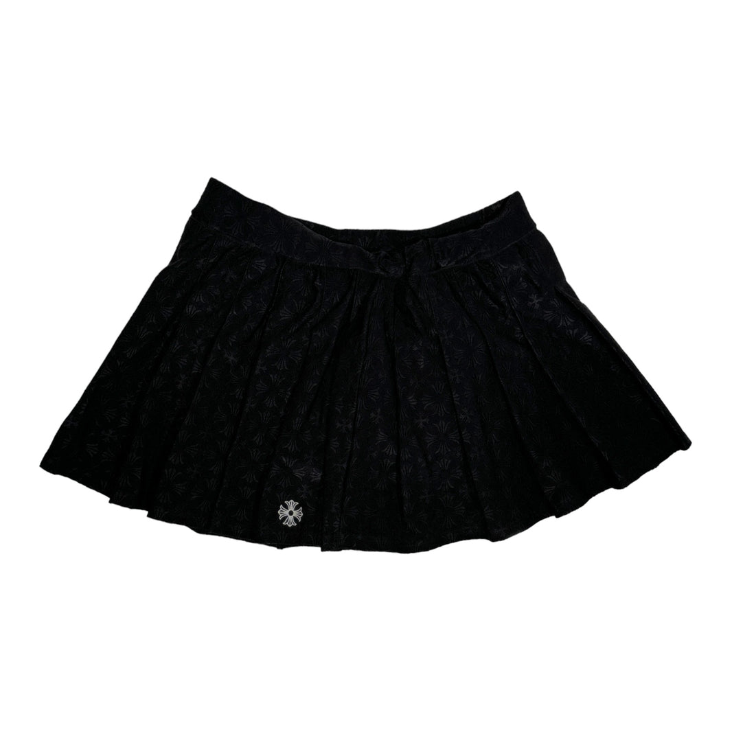 Chrome Hearts CH Plus Monogram Mini Skirt Sterling Silver Hardware