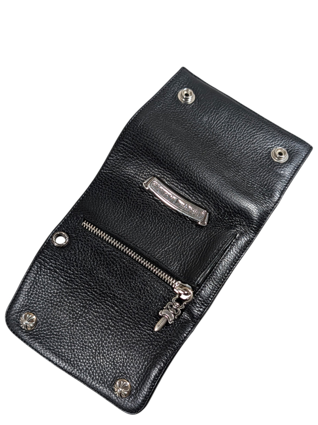 Chrome Hearts Mini Wave Wallet Black Leather Archival