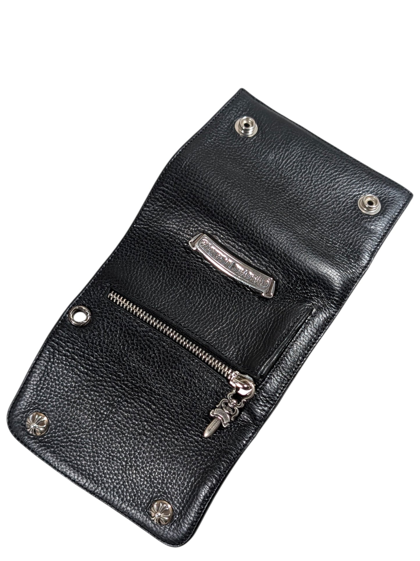 Wave Mini Wallet Black Leather