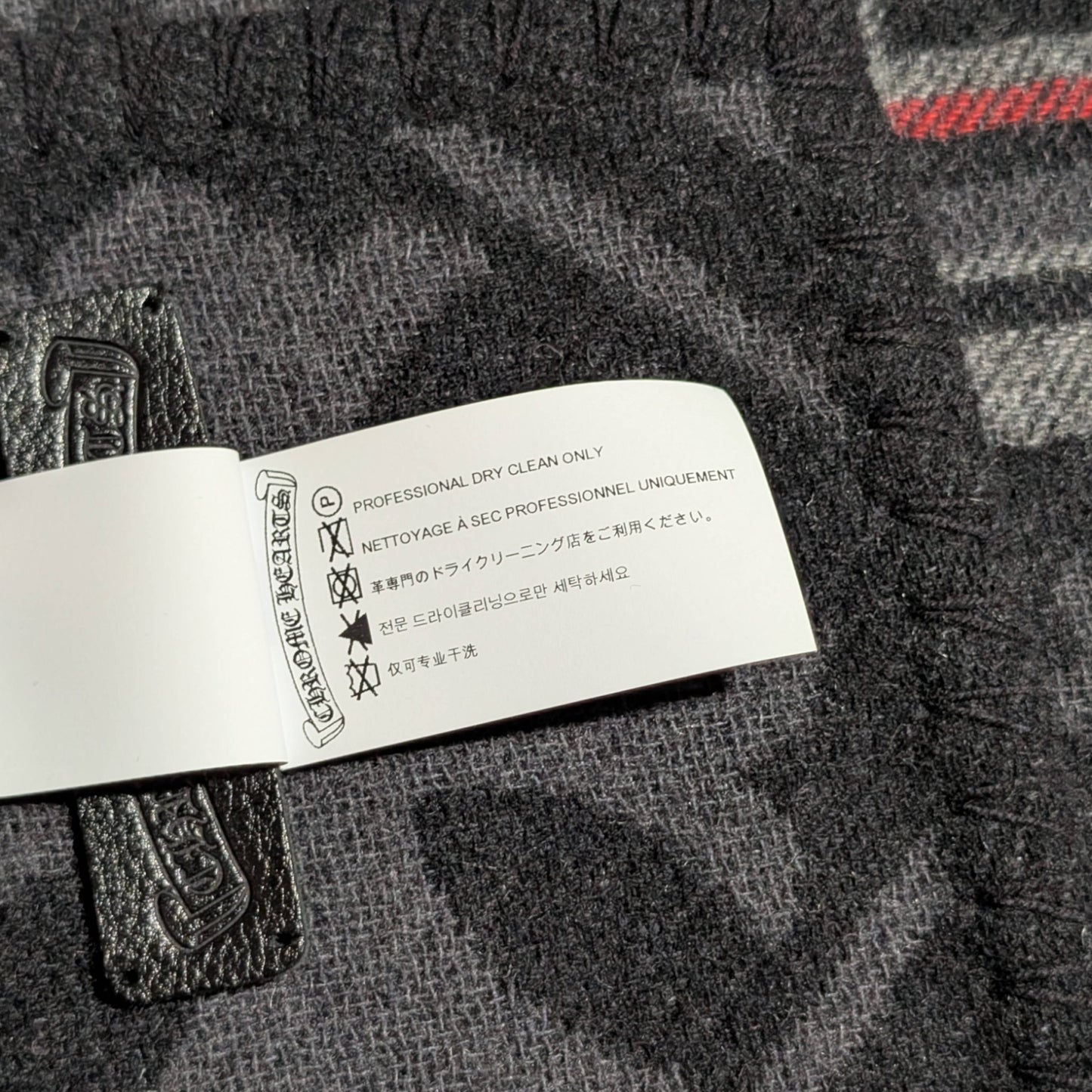 chrome hearts plaid blanket