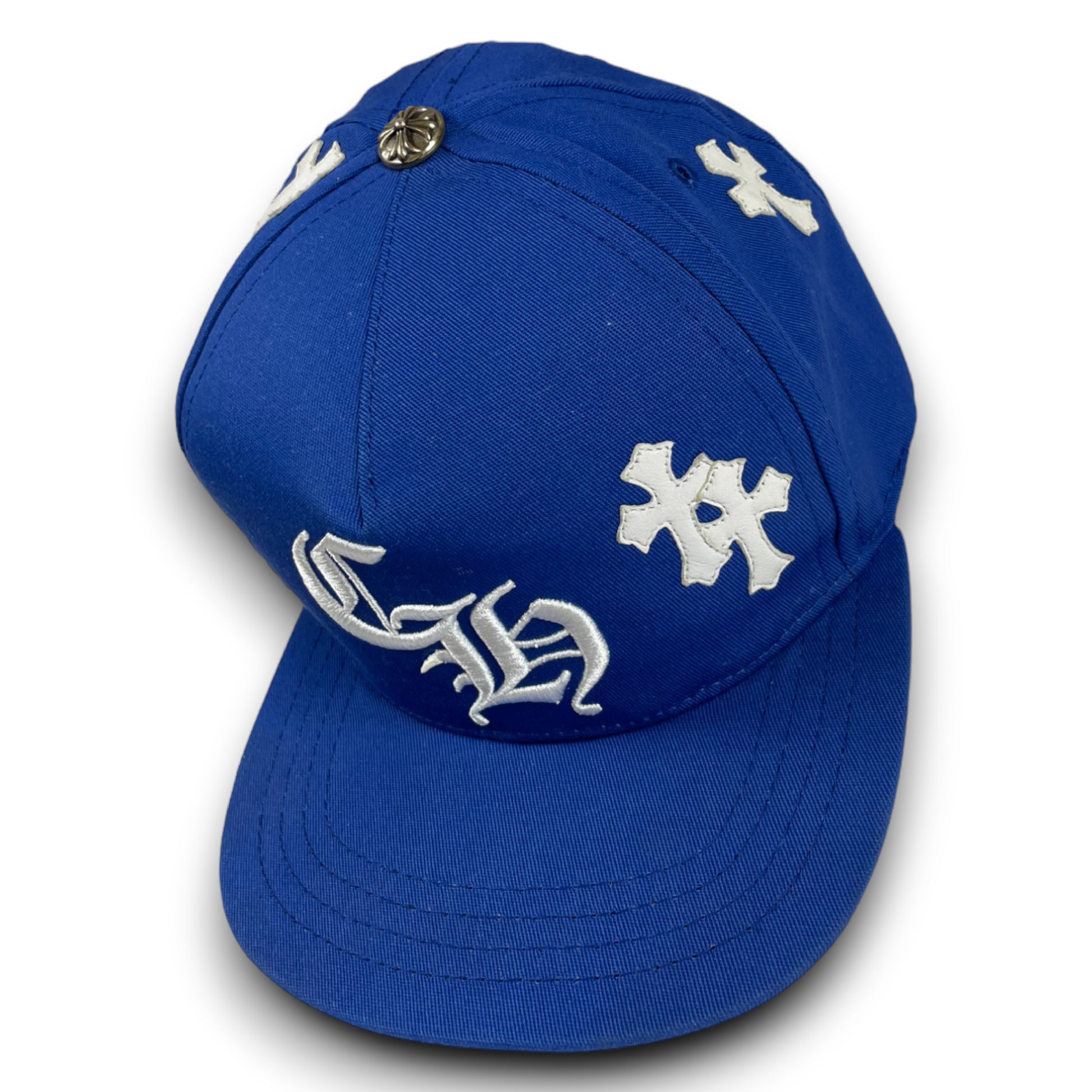 Chrome Hearts Blue Baseball Cross Patch Hat