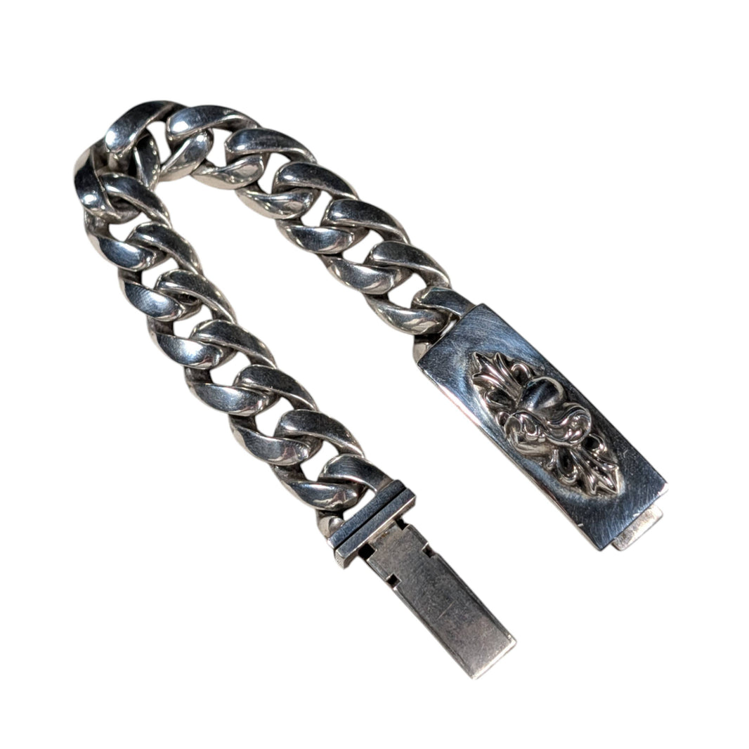 chrome hearts heart cuban bracelet