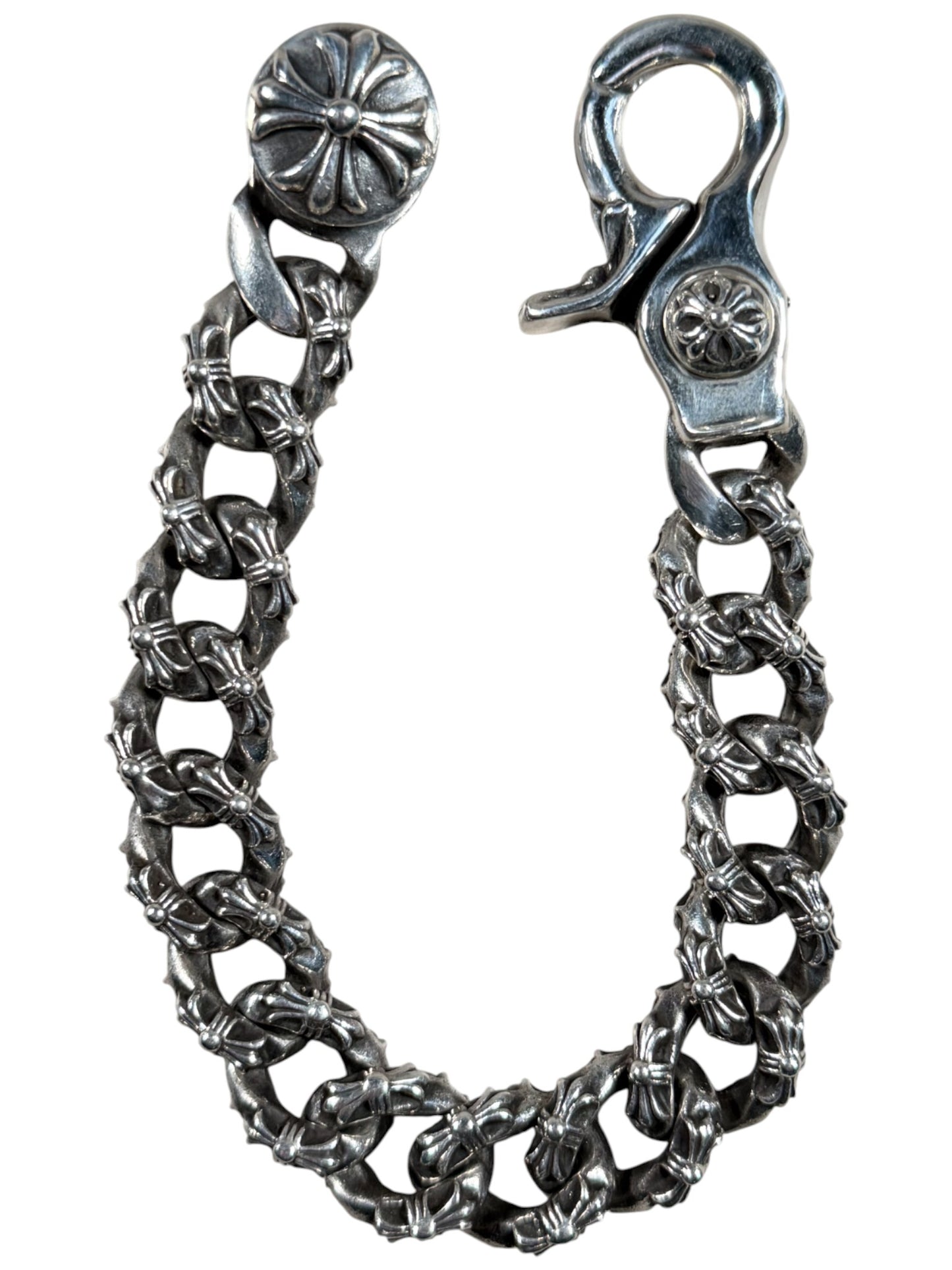 Chrome Hearts Extra Fancy Link Bracelet Silver Sterling Silver Hardware