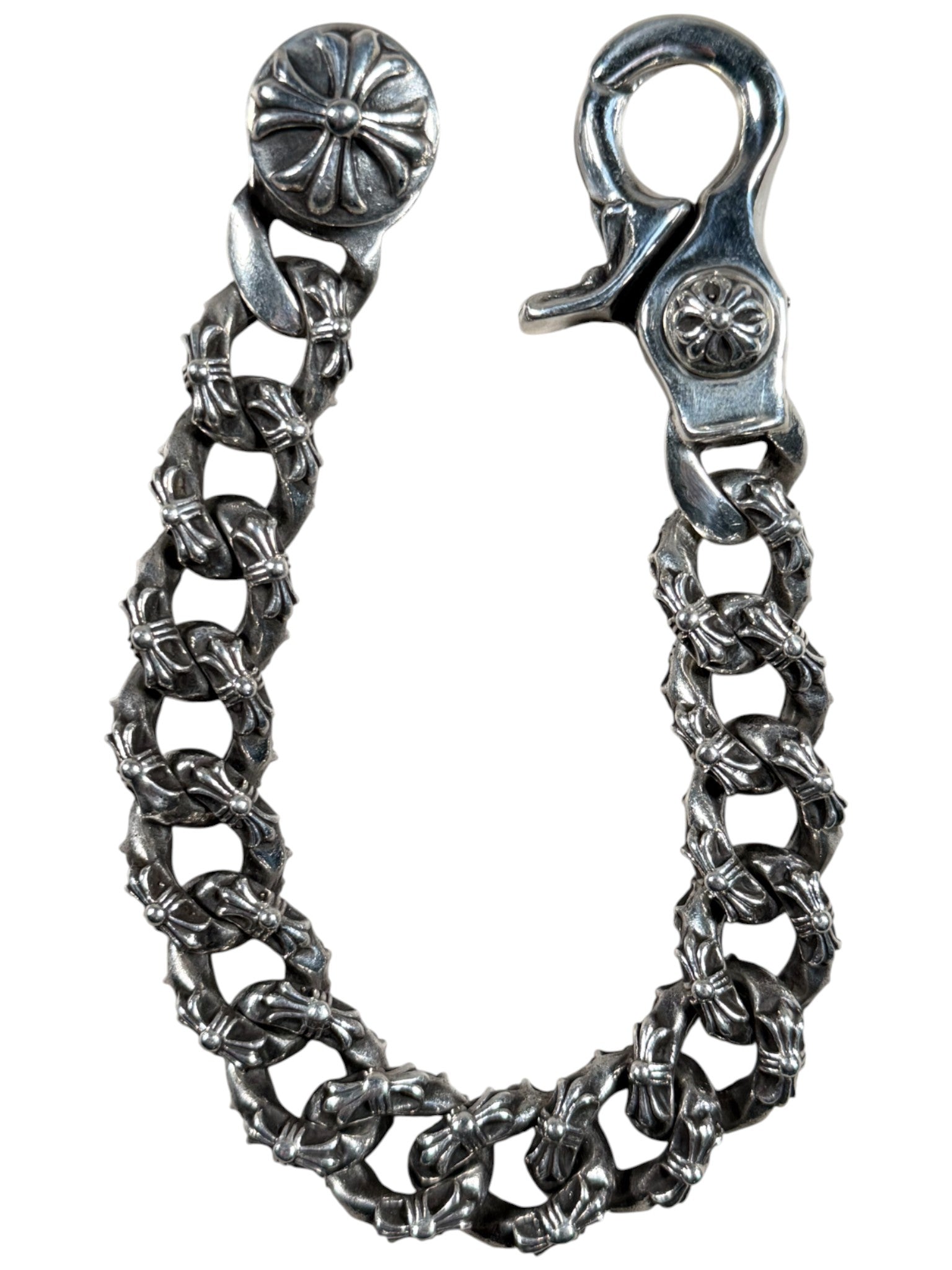 Chrome Hearts Extra Fancy Link Bracelet Silver Sterling Silver Hardware