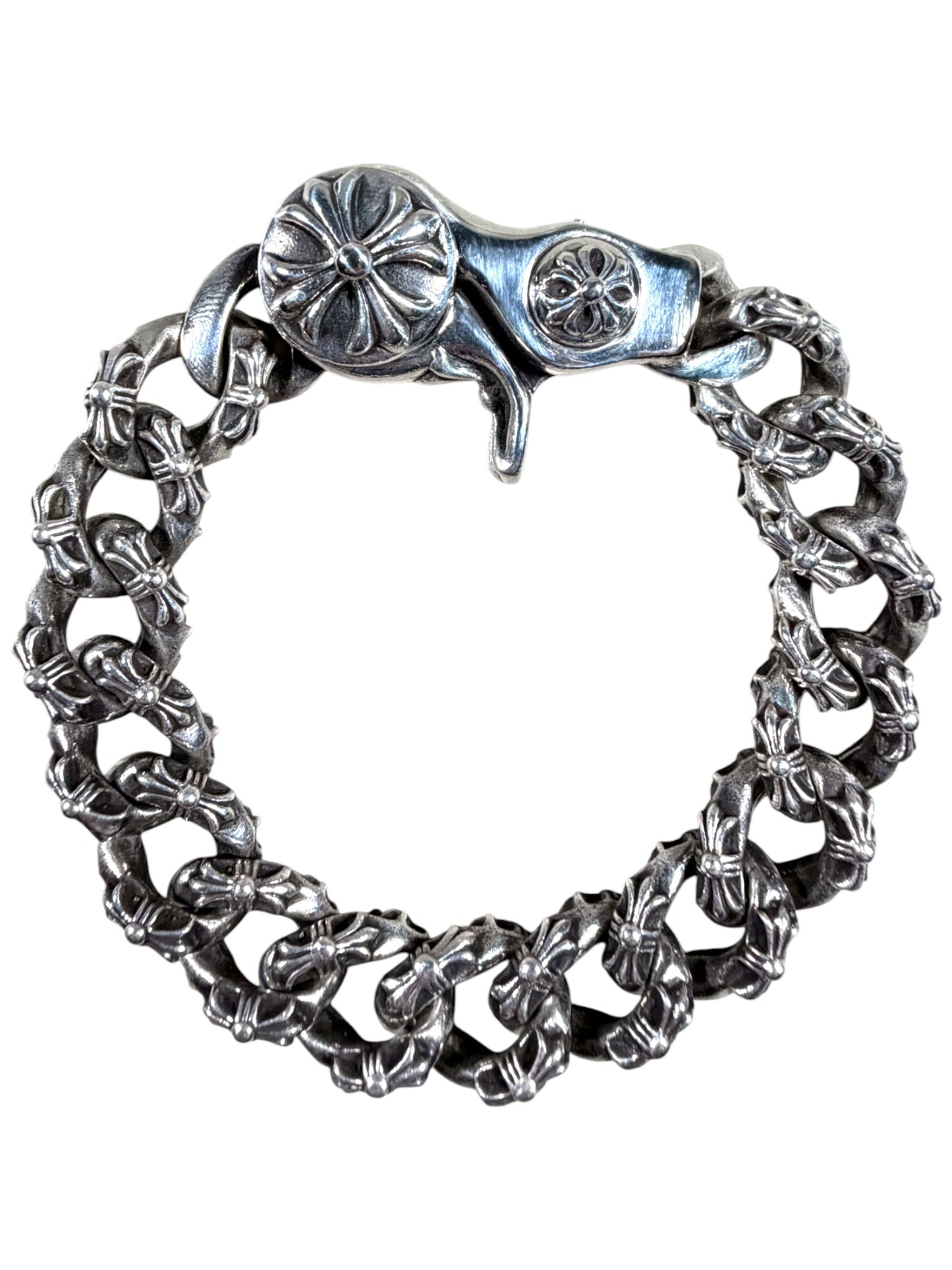 Chrome Hearts Extra Fancy Link Bracelet Silver Authentic Bracelets