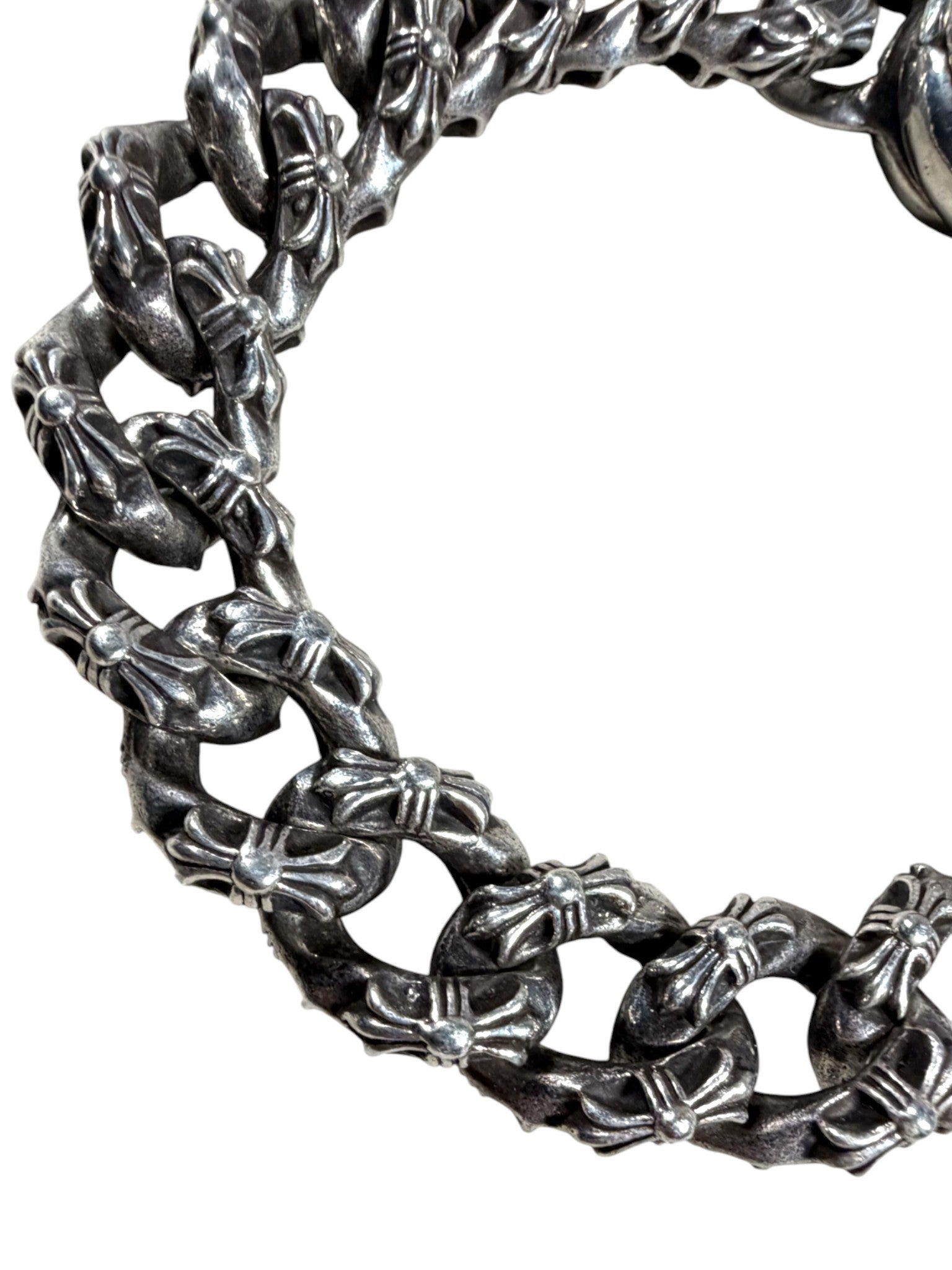Chrome Hearts Extra Fancy Link Bracelet Silver Verified YP Collective