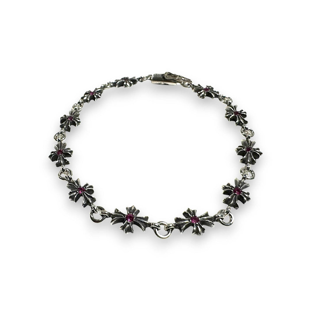 Chrome Hearts Pink Sapphire Tiny E Bracelet Verified YP Collective