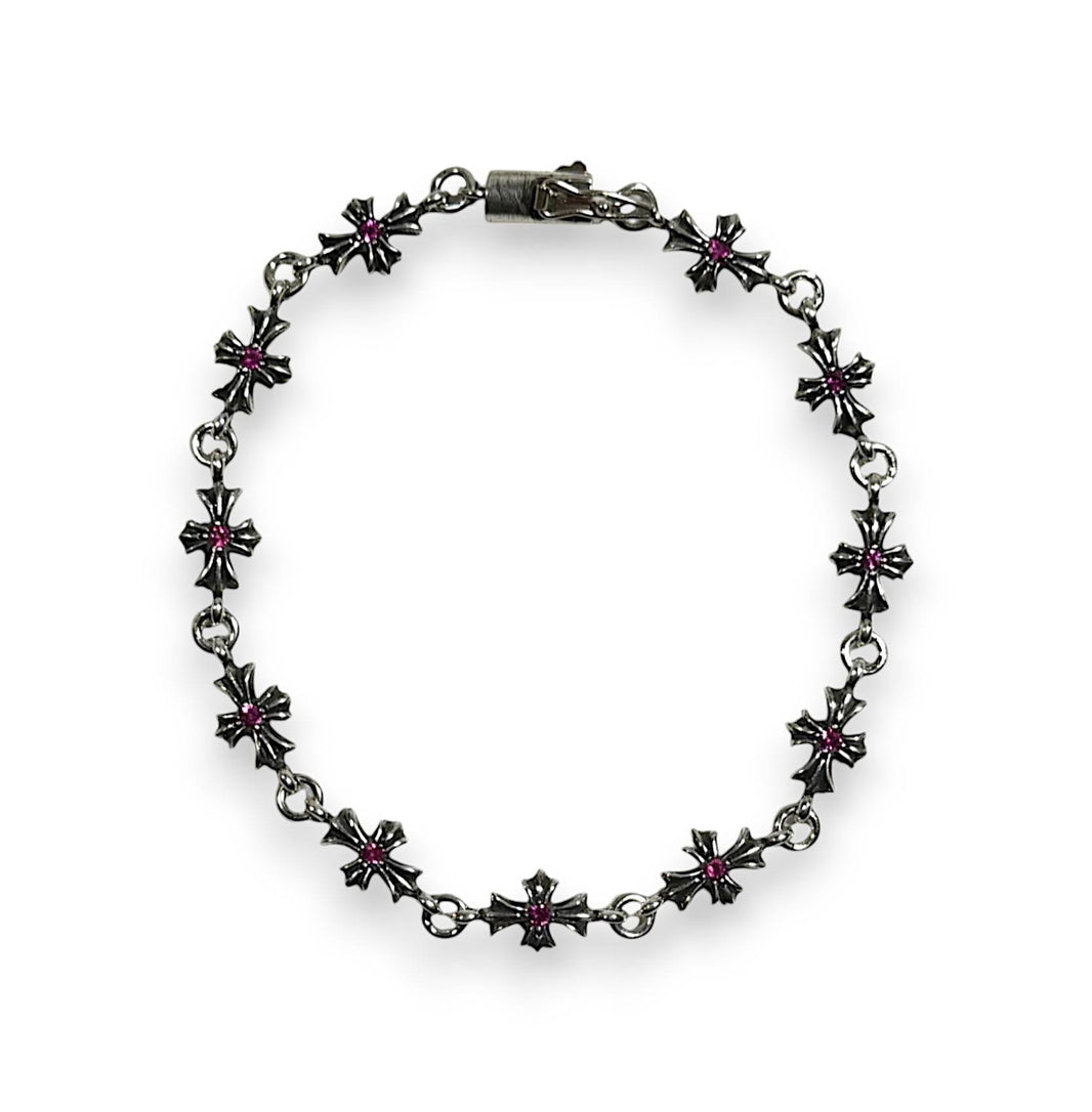 Pink Sapphire Tiny E Bracelet