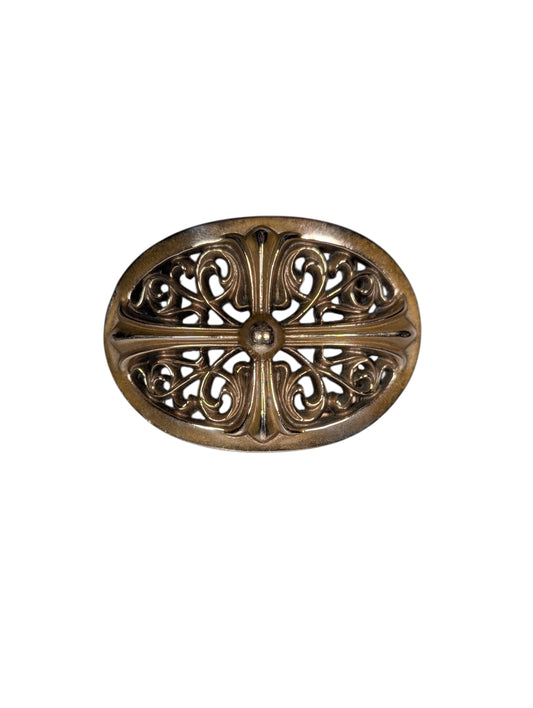 Chrome Hearts Bronze Oval Cross Belt Buckle Authentic Belts