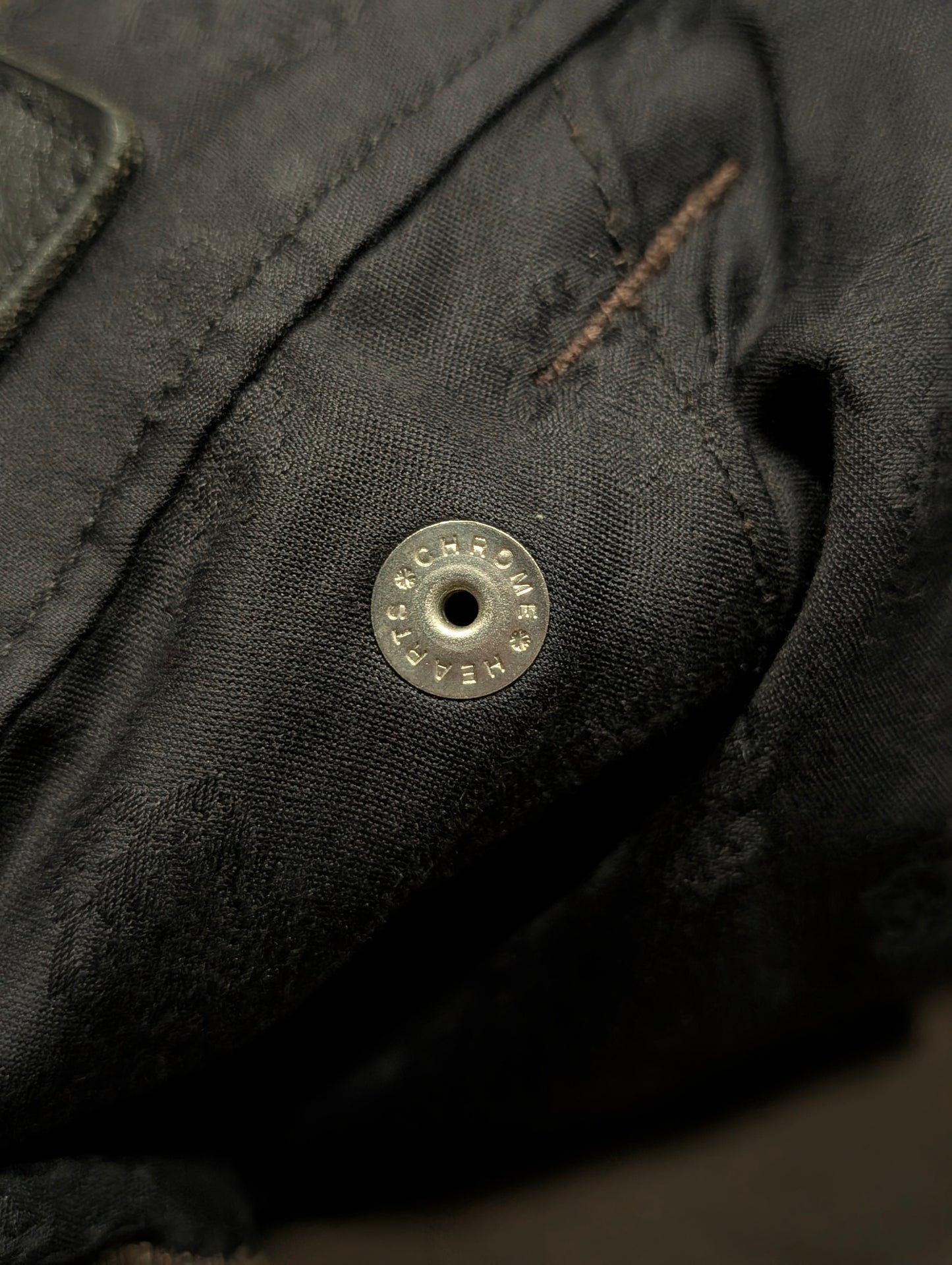 Brown Orange Cross Patch Carpenter Pants Double Knee