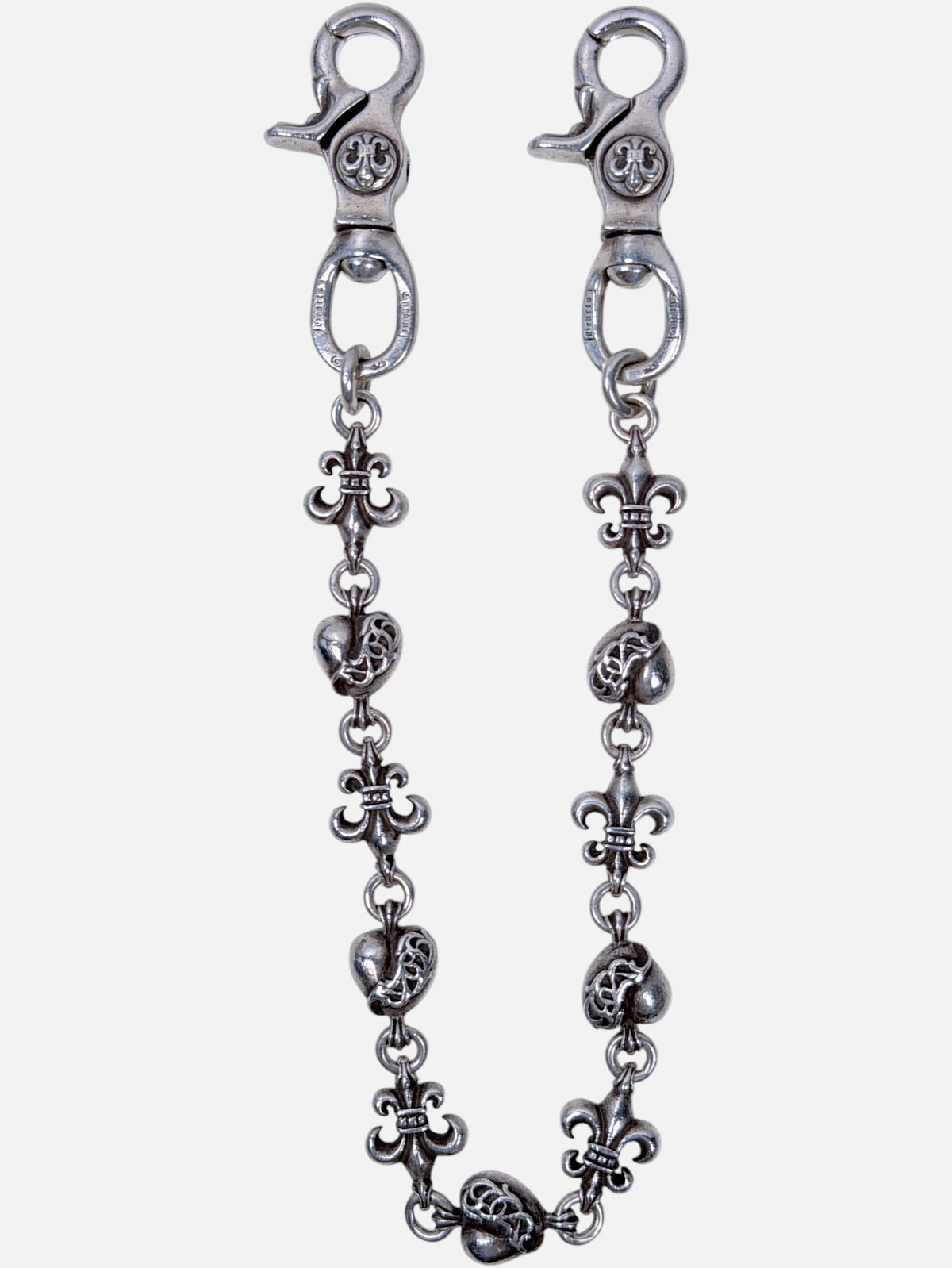 BS Fleur Links on Chrome Hearts Wallet Chain Double Lobster Clasps
