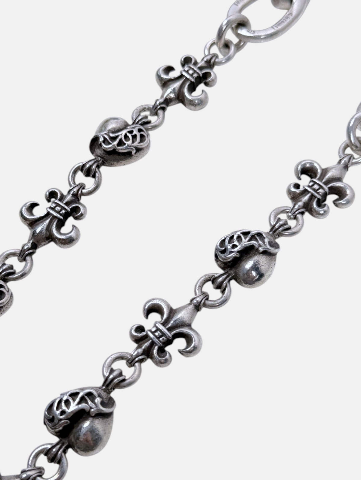 925 Silver Chrome Hearts BS Fleur Wallet Chain Vine Hearts