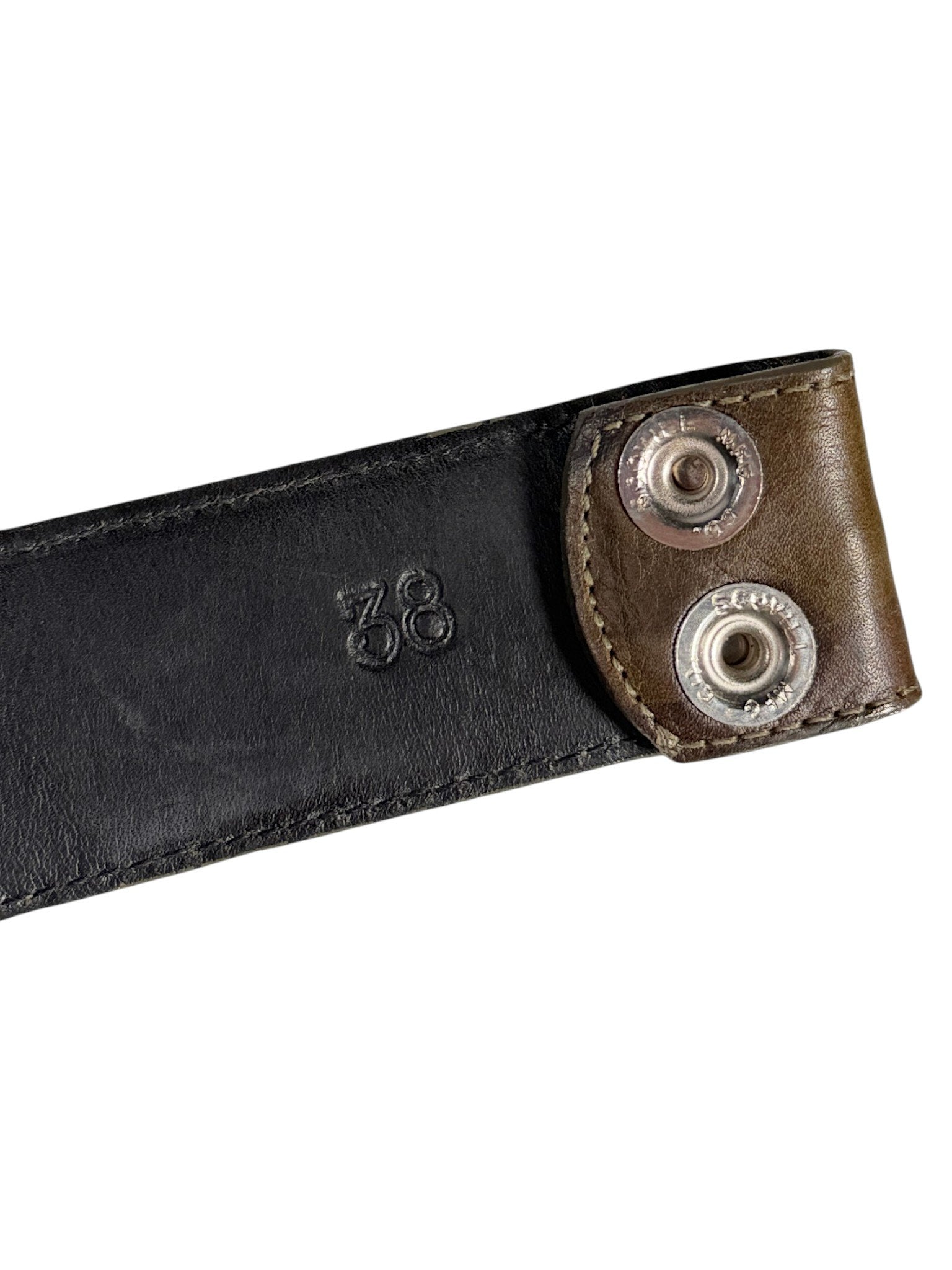 Chrome Hearts CH Cross Snap Studs Camo Leather Belt