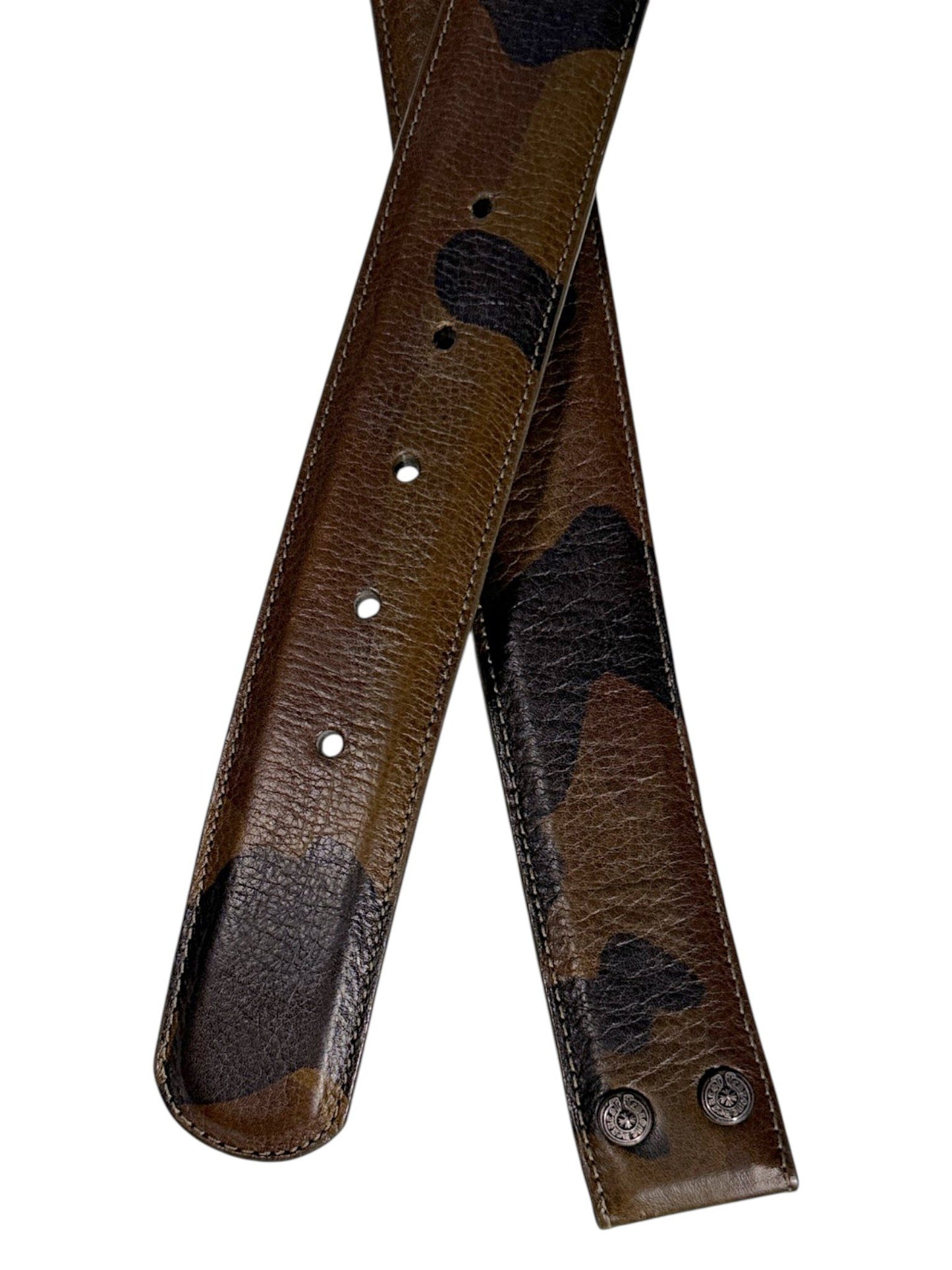 Green Brown Camo Belt Chrome Hearts Made in USA