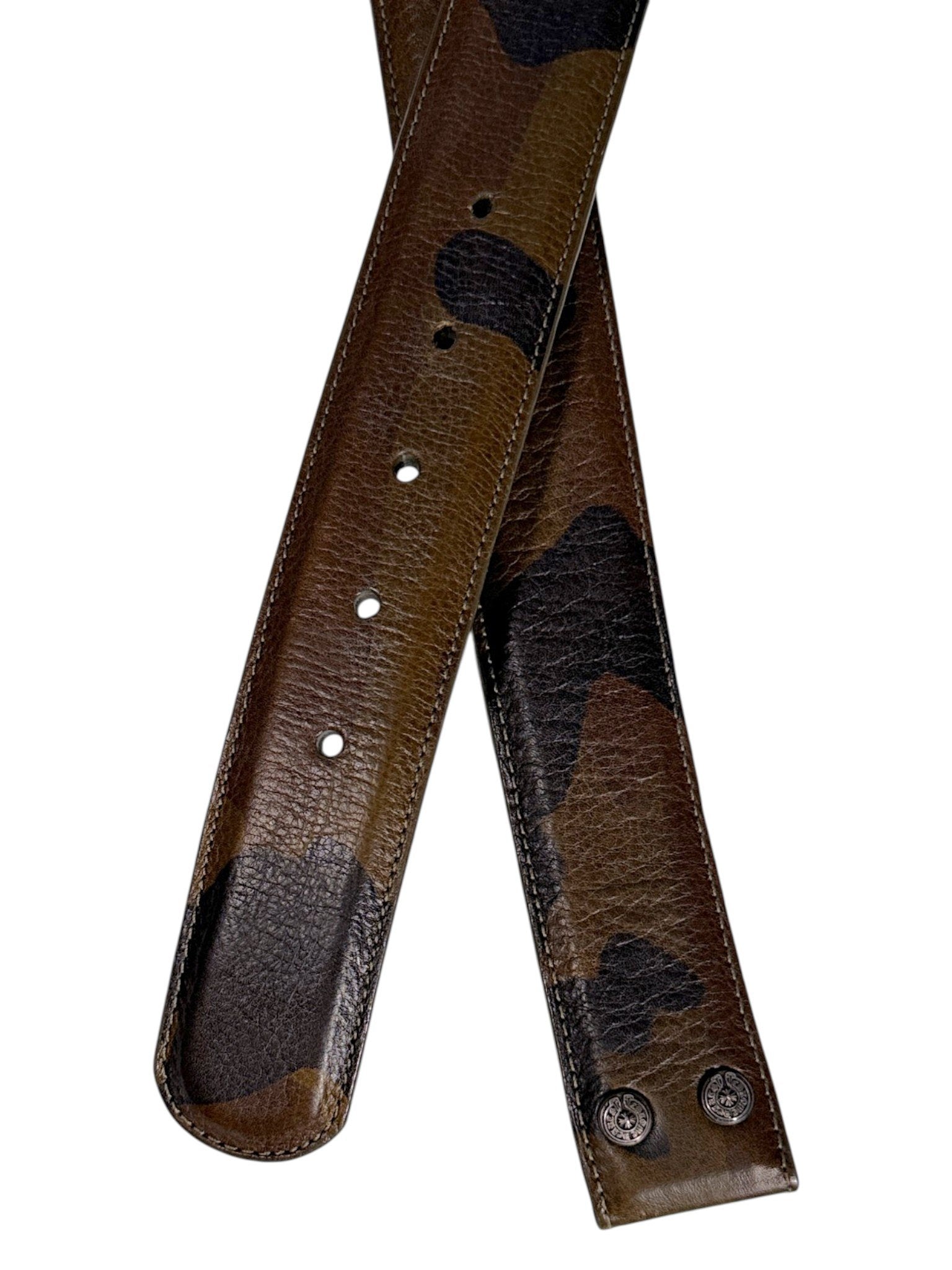 Green Brown Camo Belt Chrome Hearts Made in USA