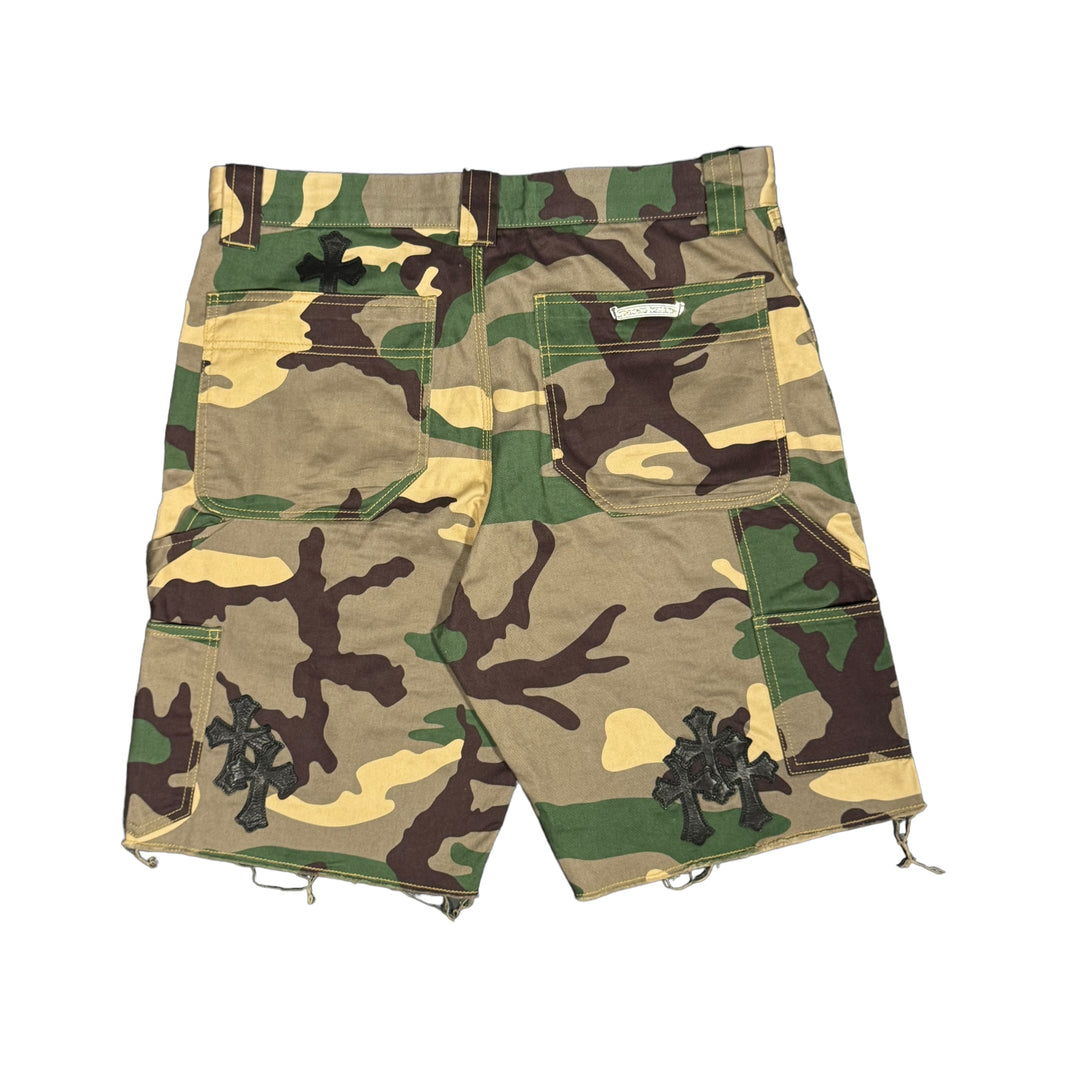 Chrome Hearts Sex Records Cross Patch Shorts Sterling Silver Hardware