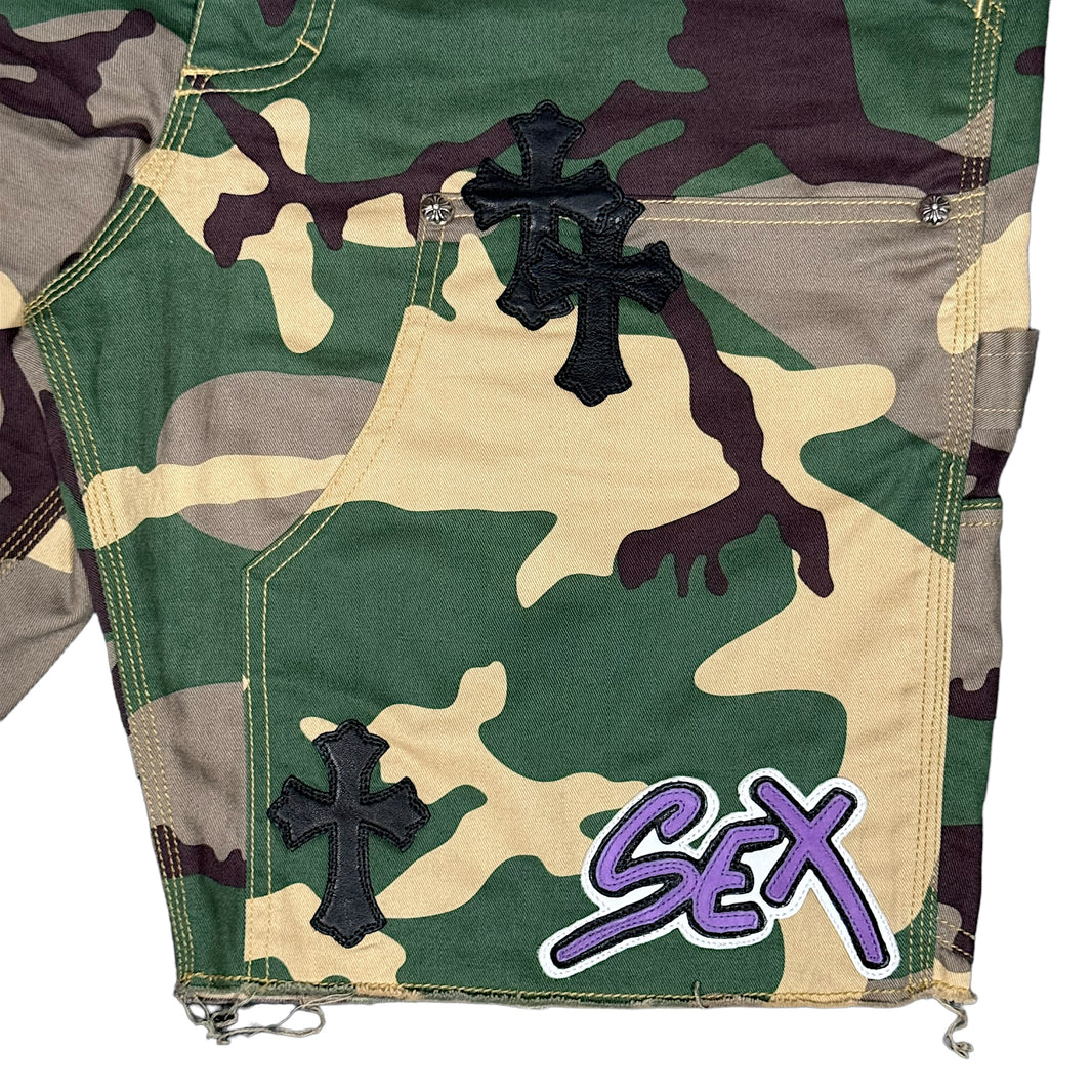 Chrome Hearts Sex Records Cross Patch Shorts Archival