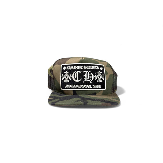 Chrome Hearts Green Camo Trucker Hat Authentic Hats