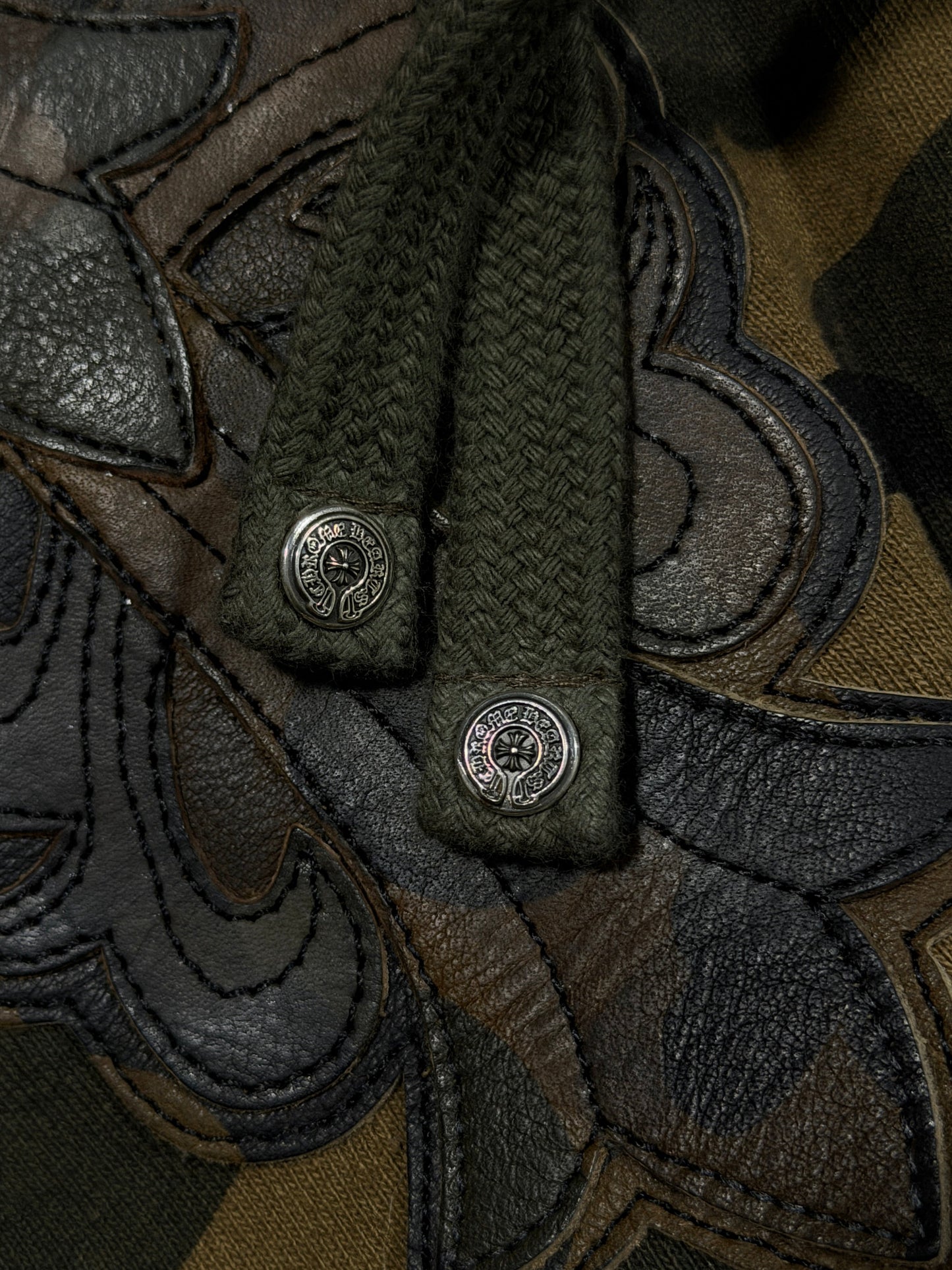 Chrome Hearts Camo Hoodie Leather Patches Made in USA