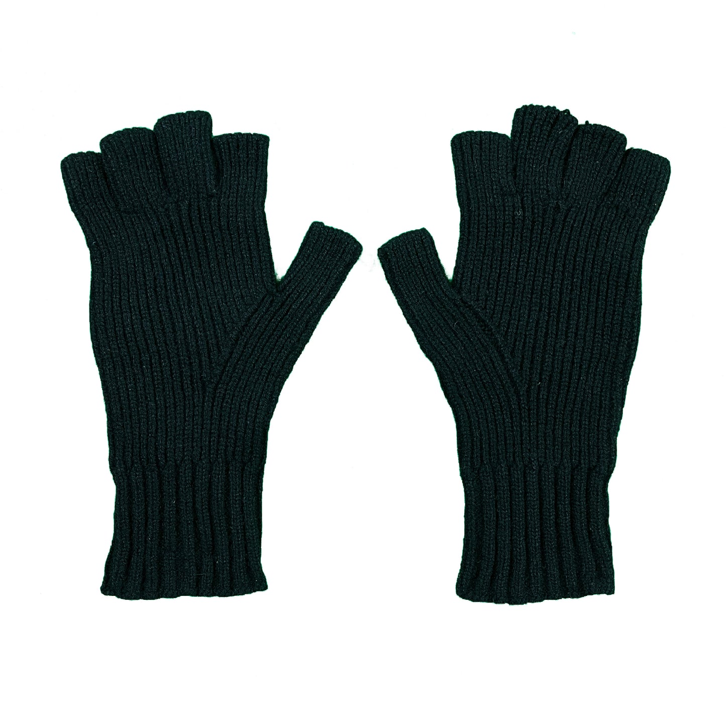 Cashmere Plus Patch Fingerless Gloves "STICKY FINGERLESS"