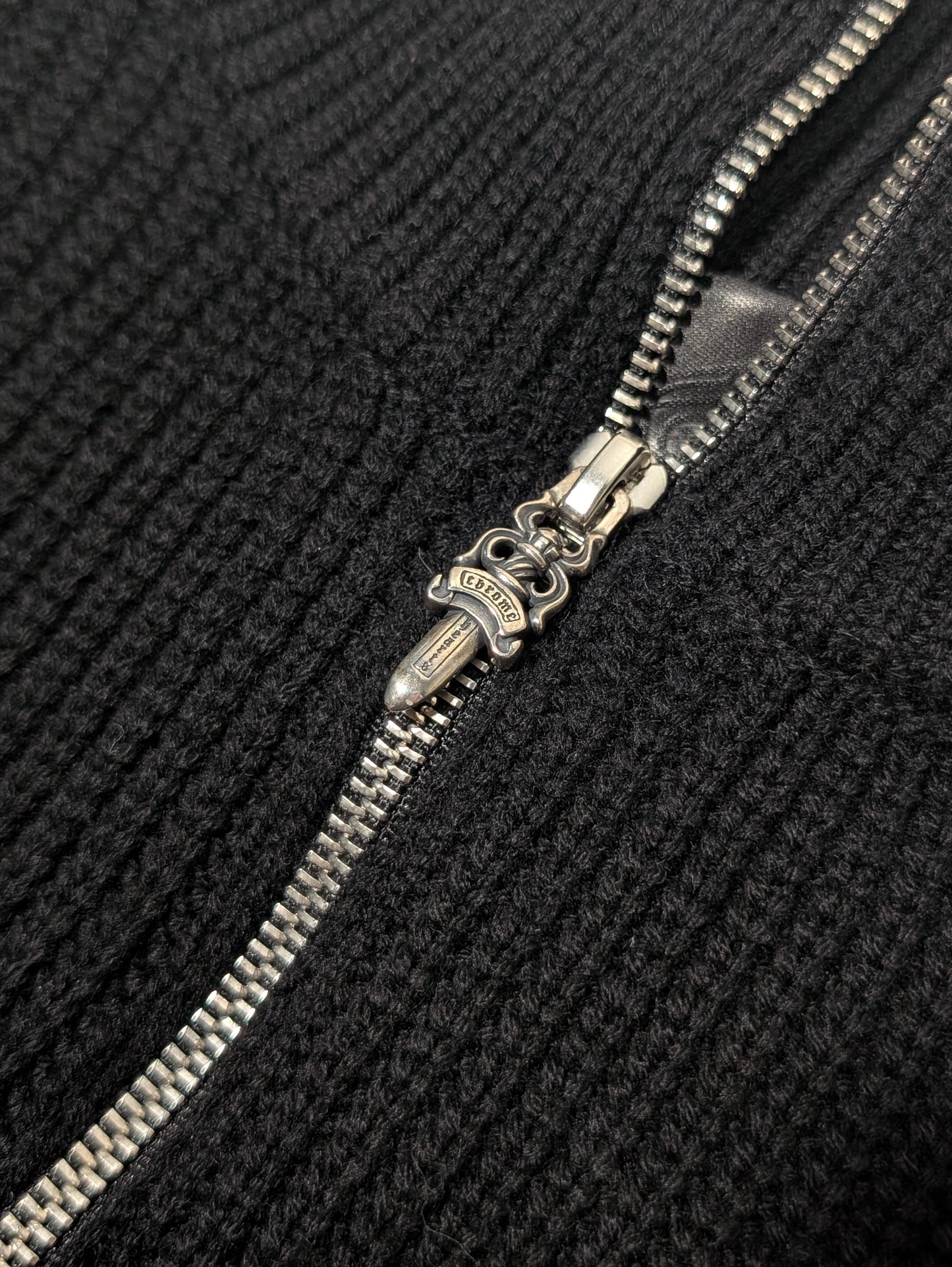 chrome hearts triple cross quarter zip