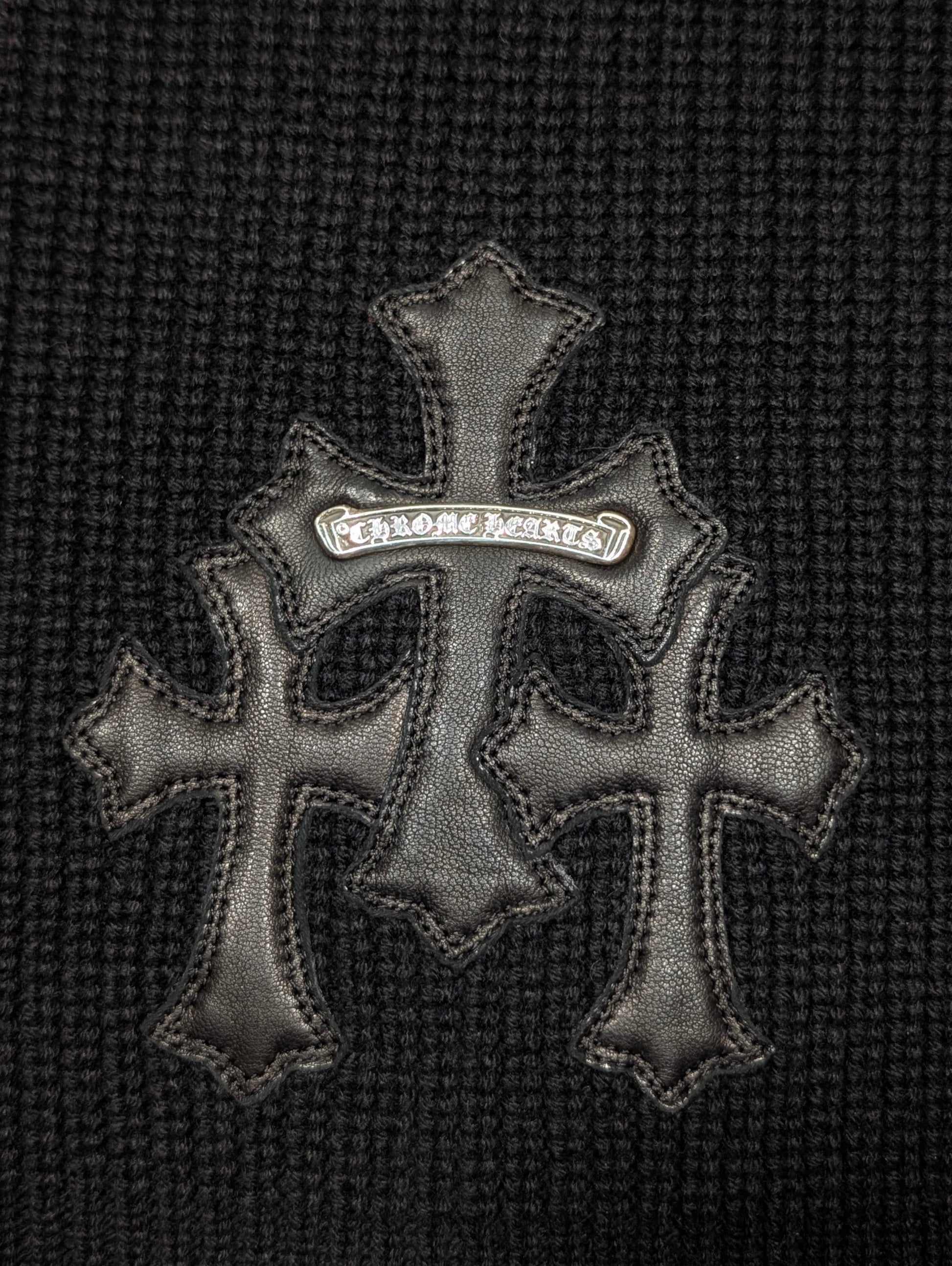 chrome hearts zip up sweater