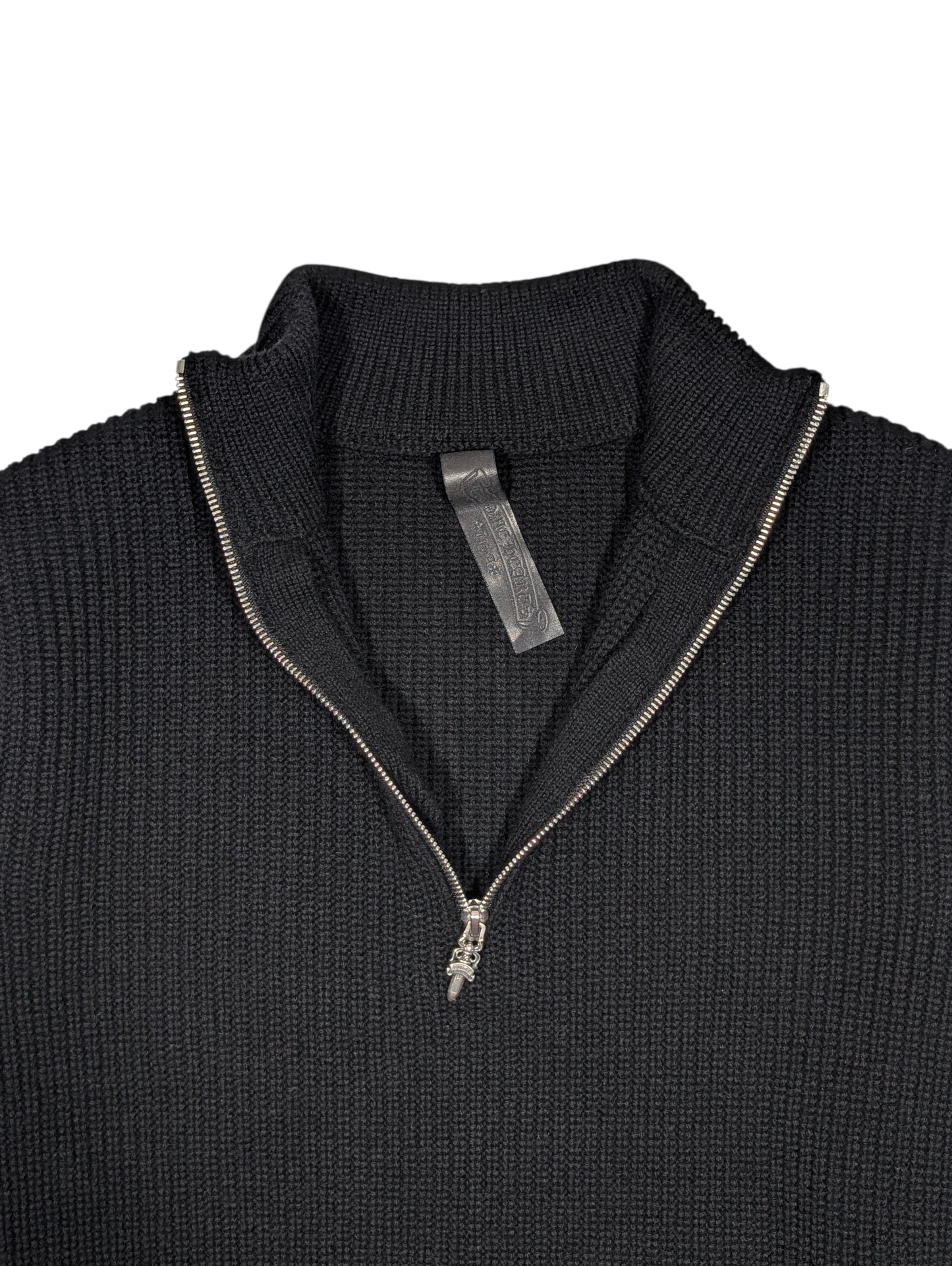 chrome hearts cashmere quarter zip